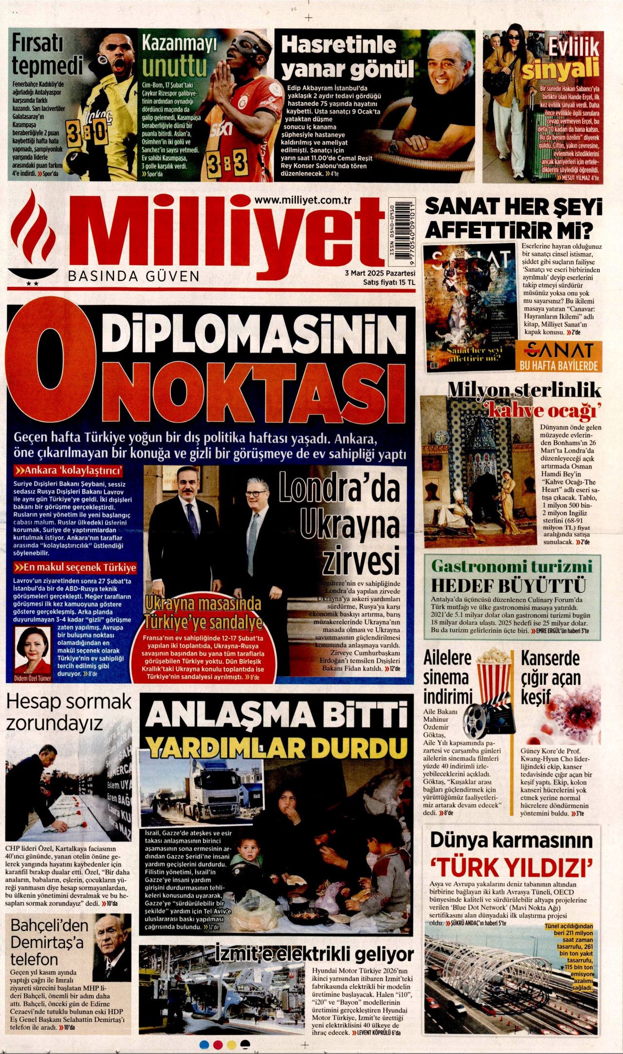 Akil insanlardan terörsüz Türkiye yorumu: Bu son fırsat! Hataya yer yok... İşte 3 Mart Pazartesi gazete manşetleri... 5