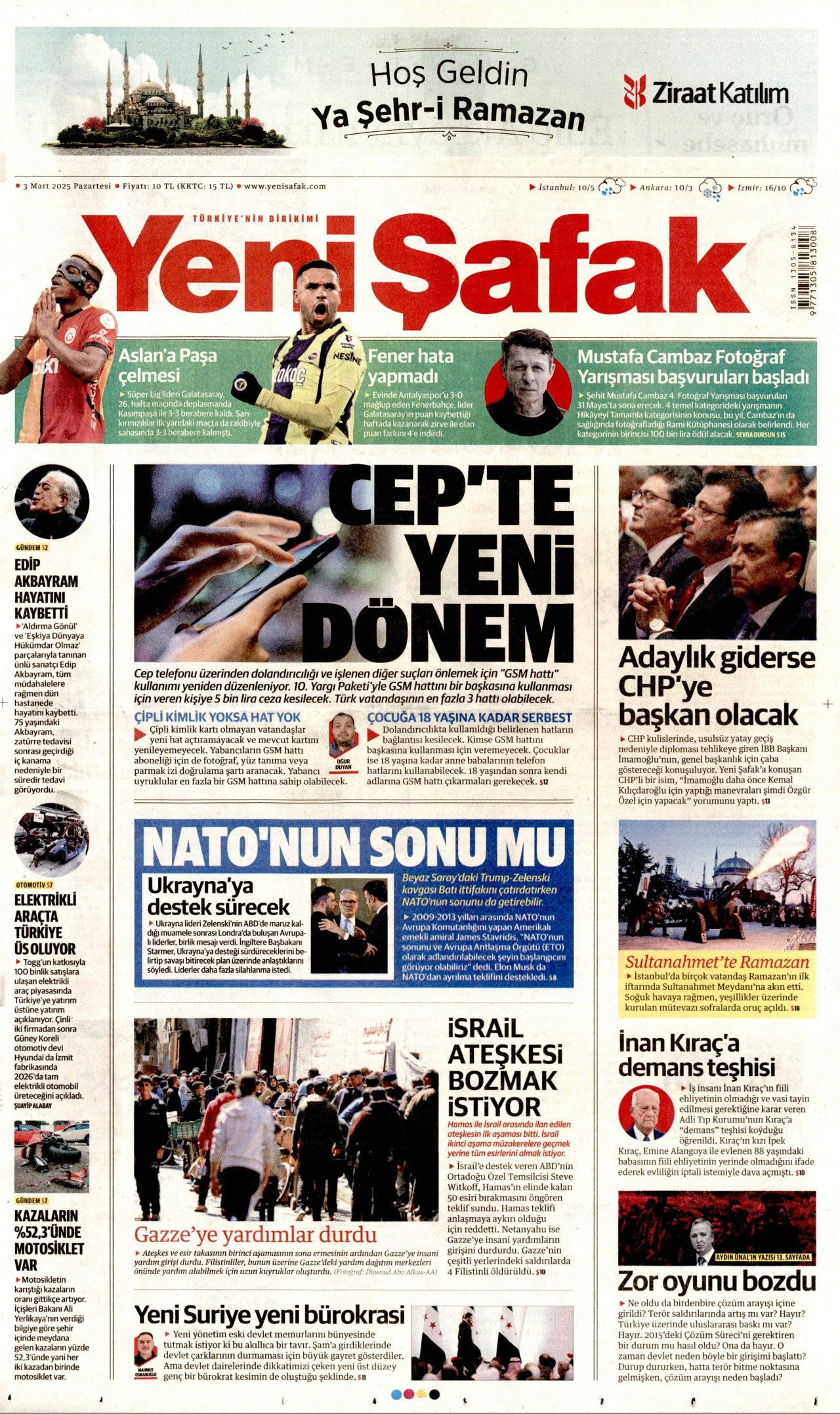 Akil insanlardan terörsüz Türkiye yorumu: Bu son fırsat! Hataya yer yok... İşte 3 Mart Pazartesi gazete manşetleri... 4