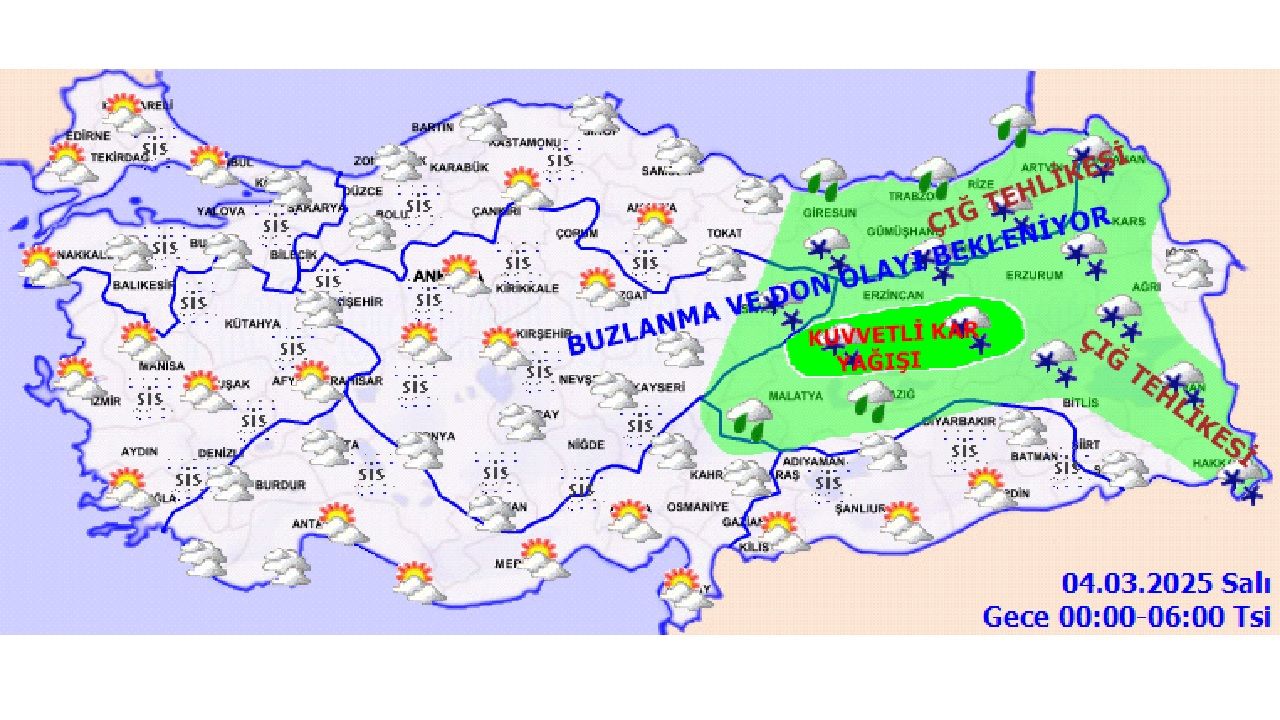 4 Mart 2025 Türkiye geneli hava durumu! Sıcaklıklar 4 ile 8 dereceye kadar artıyor... 3