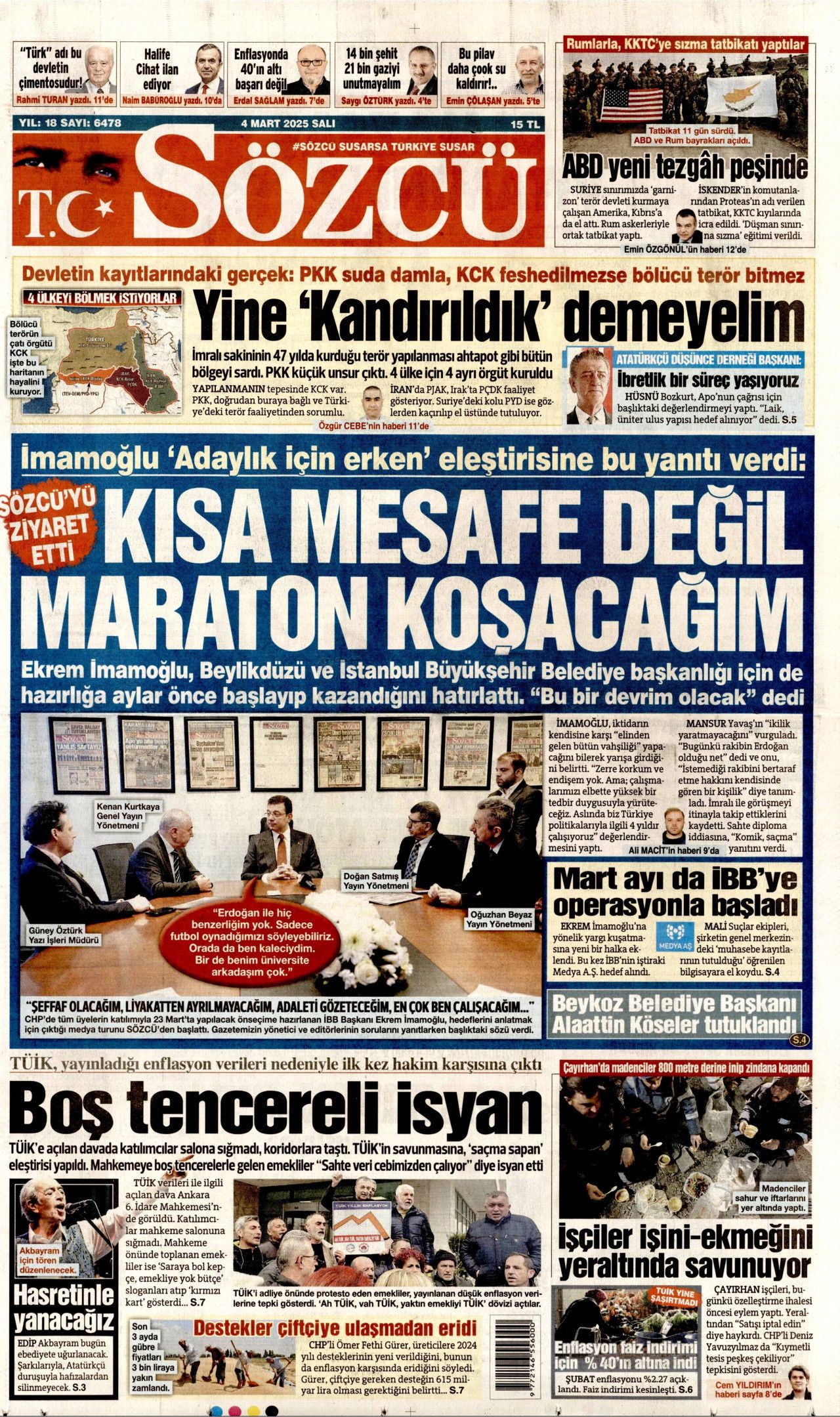 Bu kriz Türkiye'yi AB'ye götürür! "Eninde sonunda olacak" İşte 4 Mart Salı  Hürriyet, Milliyet, Sabah, Takvim, Yenişafak, Cumhuriyet, Sözcü gazete manşetleri... 7