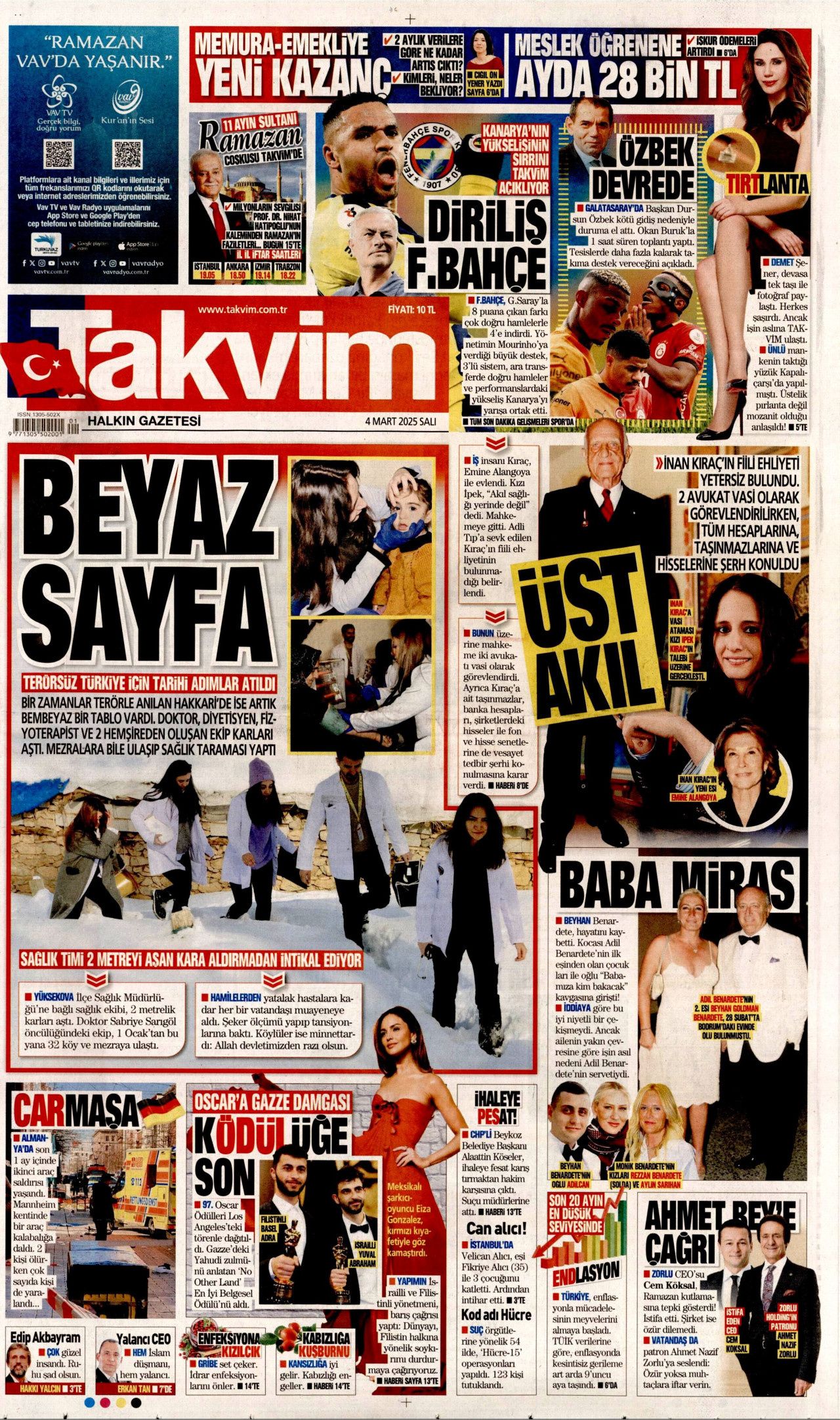 Bu kriz Türkiye'yi AB'ye götürür! "Eninde sonunda olacak" İşte 4 Mart Salı  Hürriyet, Milliyet, Sabah, Takvim, Yenişafak, Cumhuriyet, Sözcü gazete manşetleri... 6