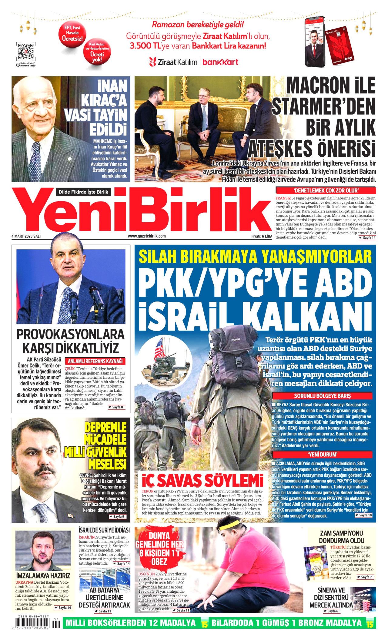 Bu kriz Türkiye'yi AB'ye götürür! "Eninde sonunda olacak" İşte 4 Mart Salı  Hürriyet, Milliyet, Sabah, Takvim, Yenişafak, Cumhuriyet, Sözcü gazete manşetleri... 15