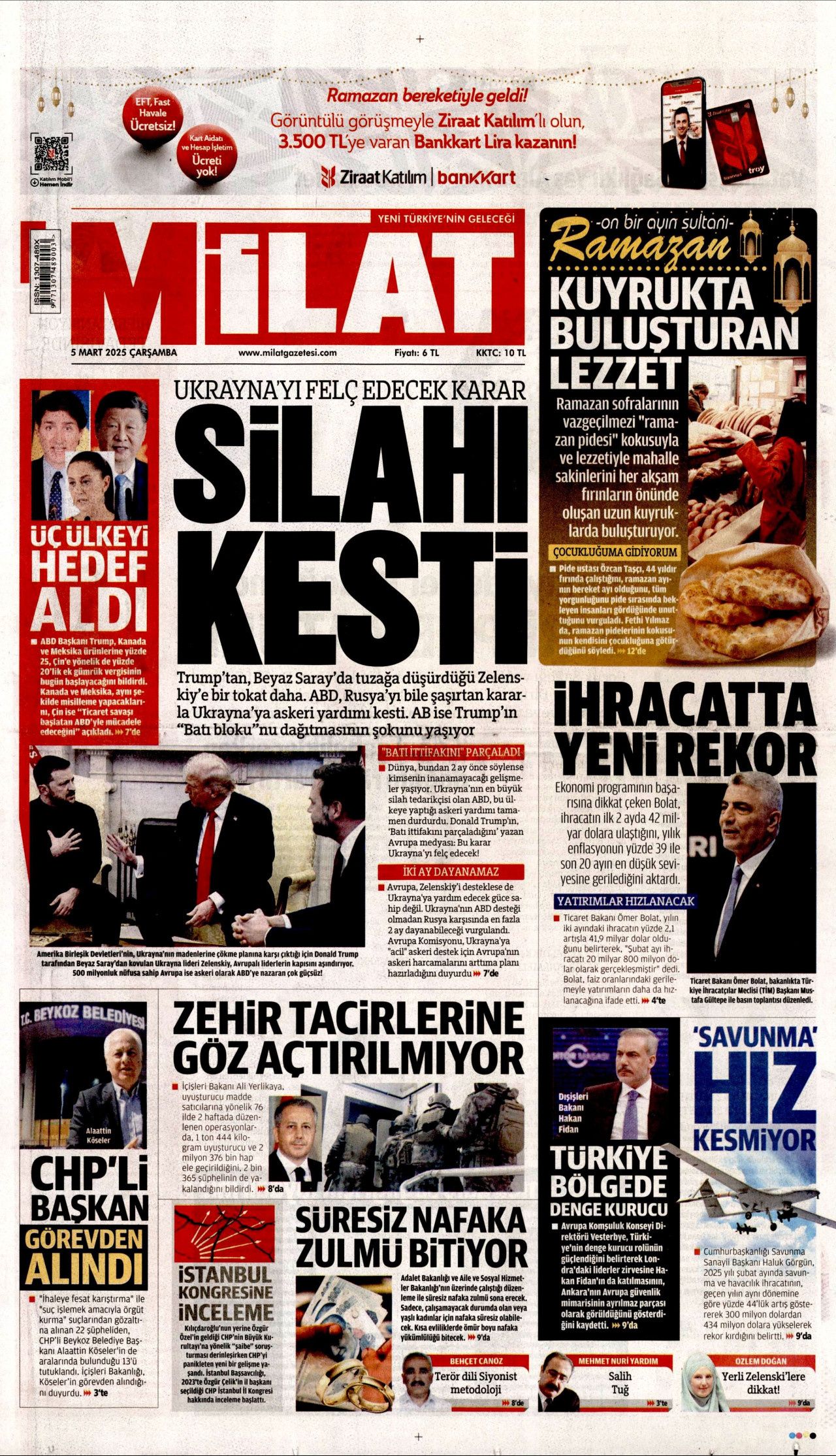 Terörü bitirme sürecinin yol haritası! İşte kırmızı çizgilerimiz... 5 Mart Çarşamba gazete manşetleri! 14