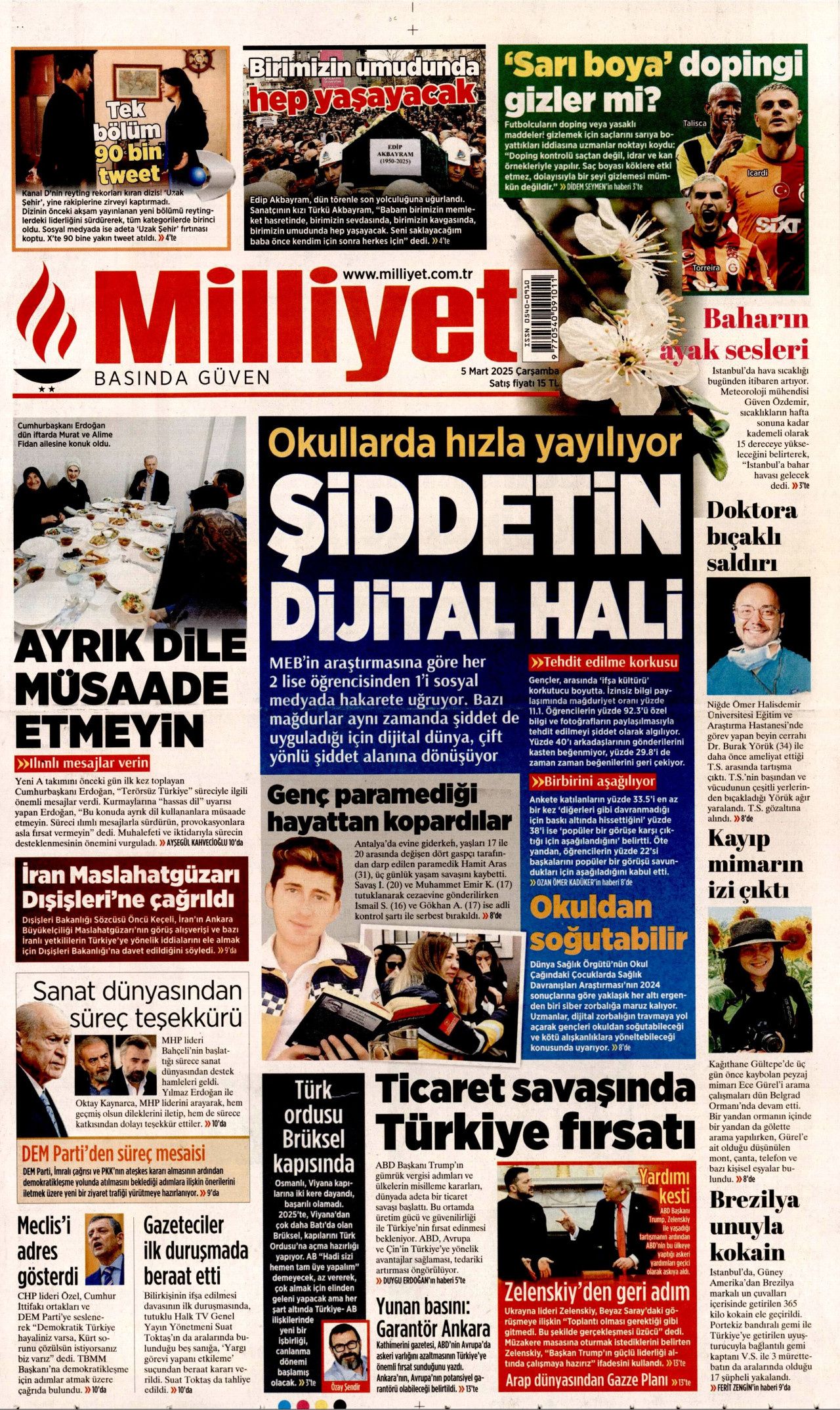 Terörü bitirme sürecinin yol haritası! İşte kırmızı çizgilerimiz... 5 Mart Çarşamba gazete manşetleri! 4