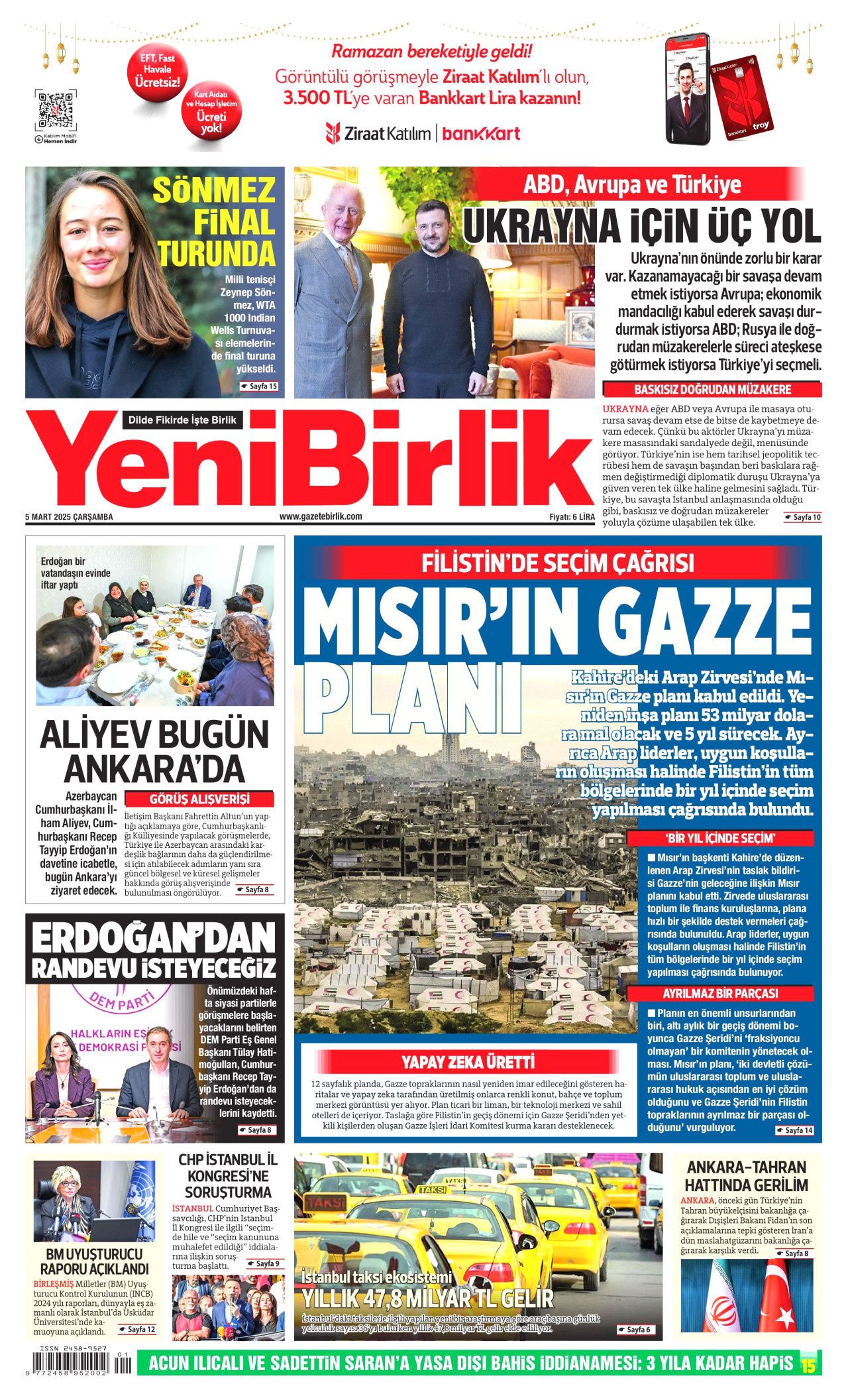 Terörü bitirme sürecinin yol haritası! İşte kırmızı çizgilerimiz... 5 Mart Çarşamba gazete manşetleri! 15