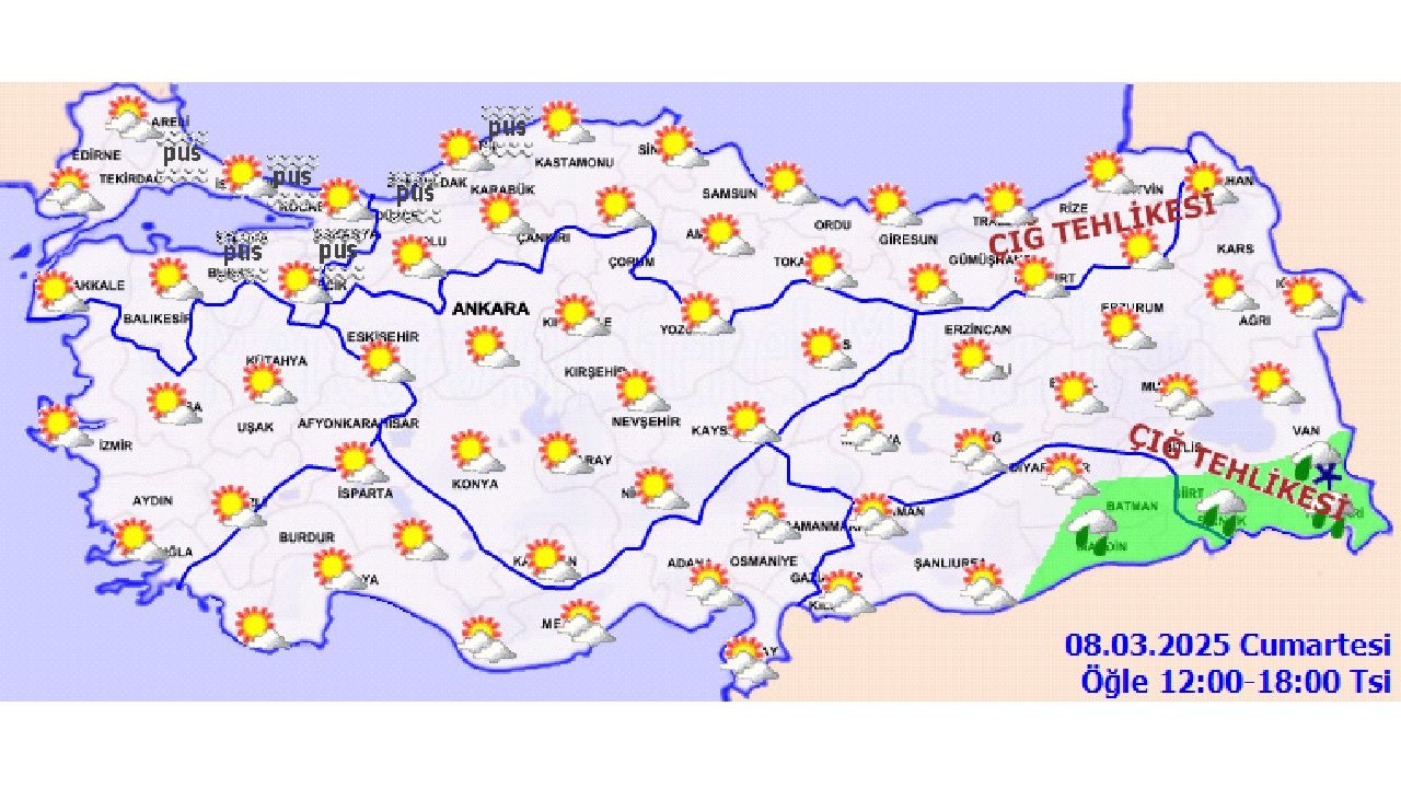 8 Mart 2025 Cumartesi Türkiye geneli hava durumu! Sıcaklıklar mevsim normalleri üzerinde seyretmeye devam edecek... 4