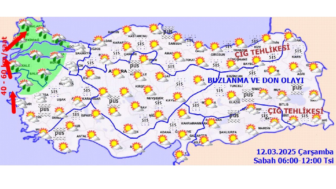 12 Mart 2025 Yurt geneli hava durumu tahminleri geldi! İstanbul, Ankara ve İzmir'de beklenen sıcaklıklar... 3