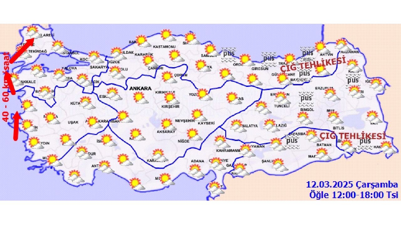 12 Mart 2025 Yurt geneli hava durumu tahminleri geldi! İstanbul, Ankara ve İzmir'de beklenen sıcaklıklar... 4