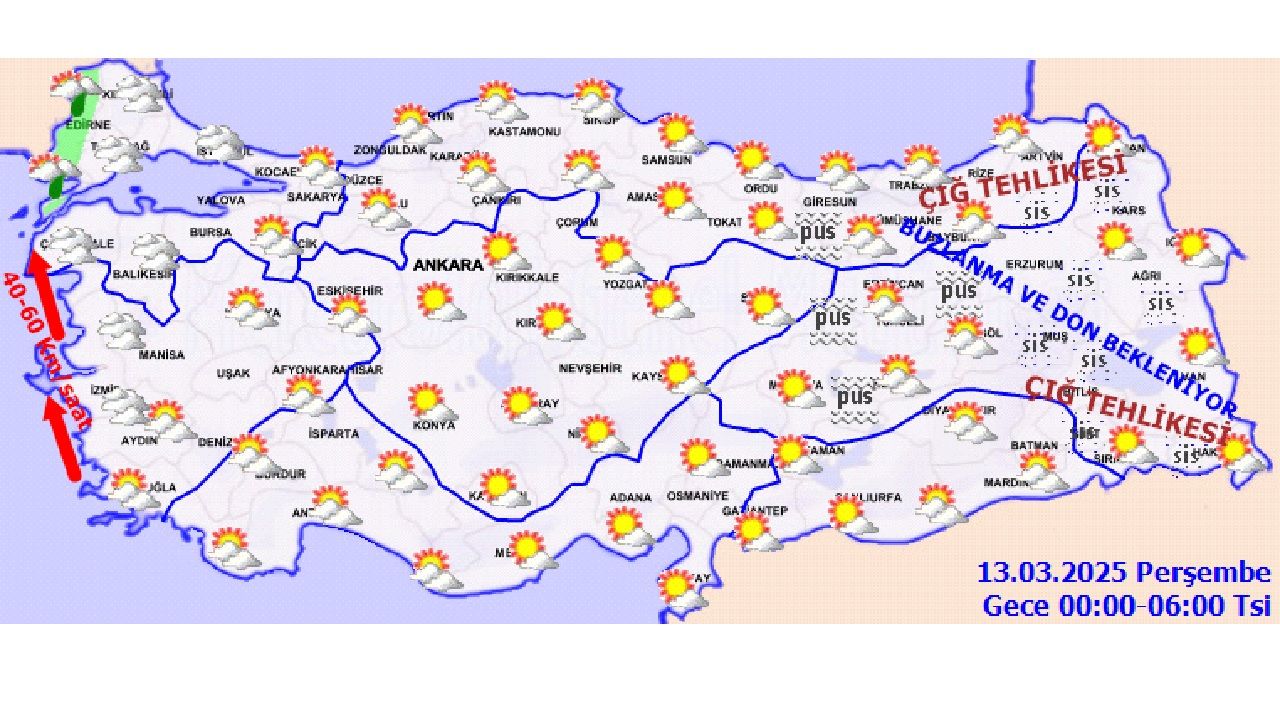 13 Mart 2025 Perşembe yurt geneli hava durumu tahminleri yayınlandı! Başta İstanbul olmak üzere il il beklenen sıcaklıklar... 1