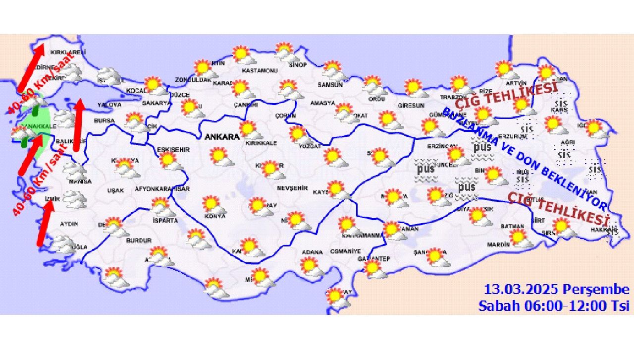 13 Mart 2025 Perşembe yurt geneli hava durumu tahminleri yayınlandı! Başta İstanbul olmak üzere il il beklenen sıcaklıklar... 3