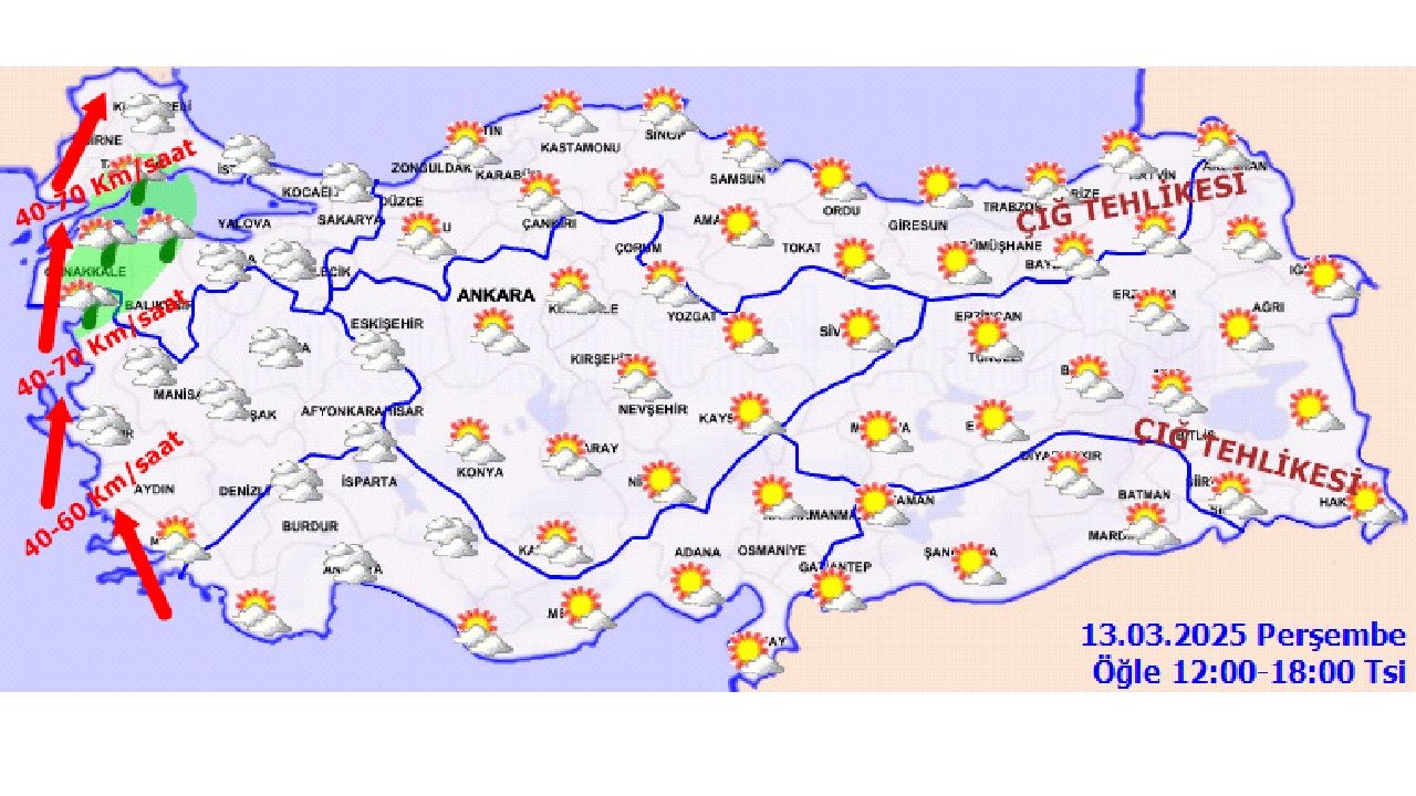 13 Mart 2025 Perşembe yurt geneli hava durumu tahminleri yayınlandı! Başta İstanbul olmak üzere il il beklenen sıcaklıklar... 4