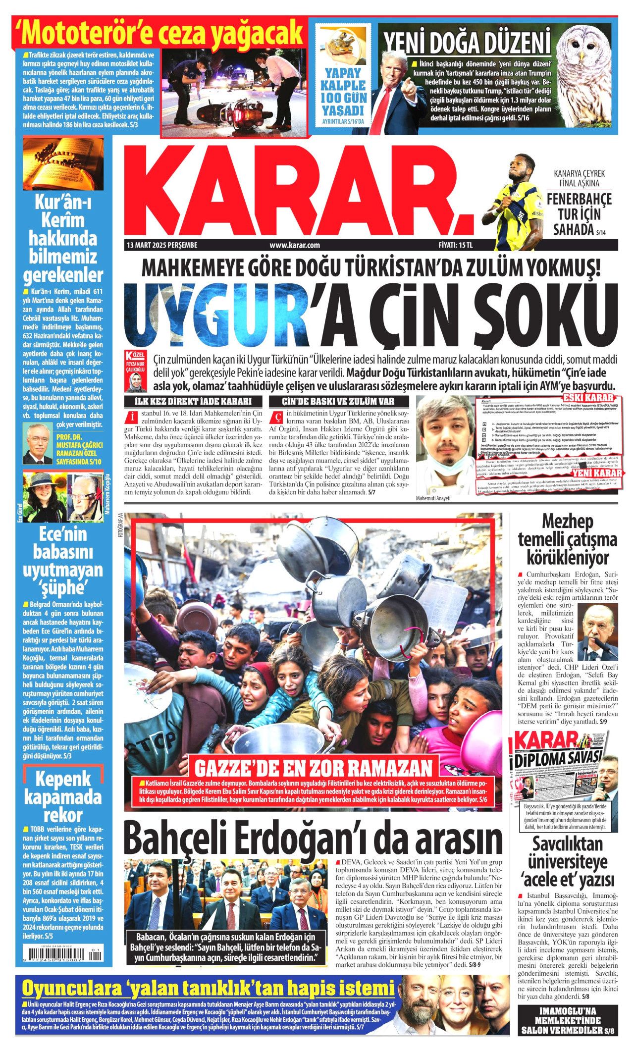 Kıtalararası vergi füzeleri! Gümrük savaşları resmen başladı...  13 Mart Perşembe gazete manşetleri 9