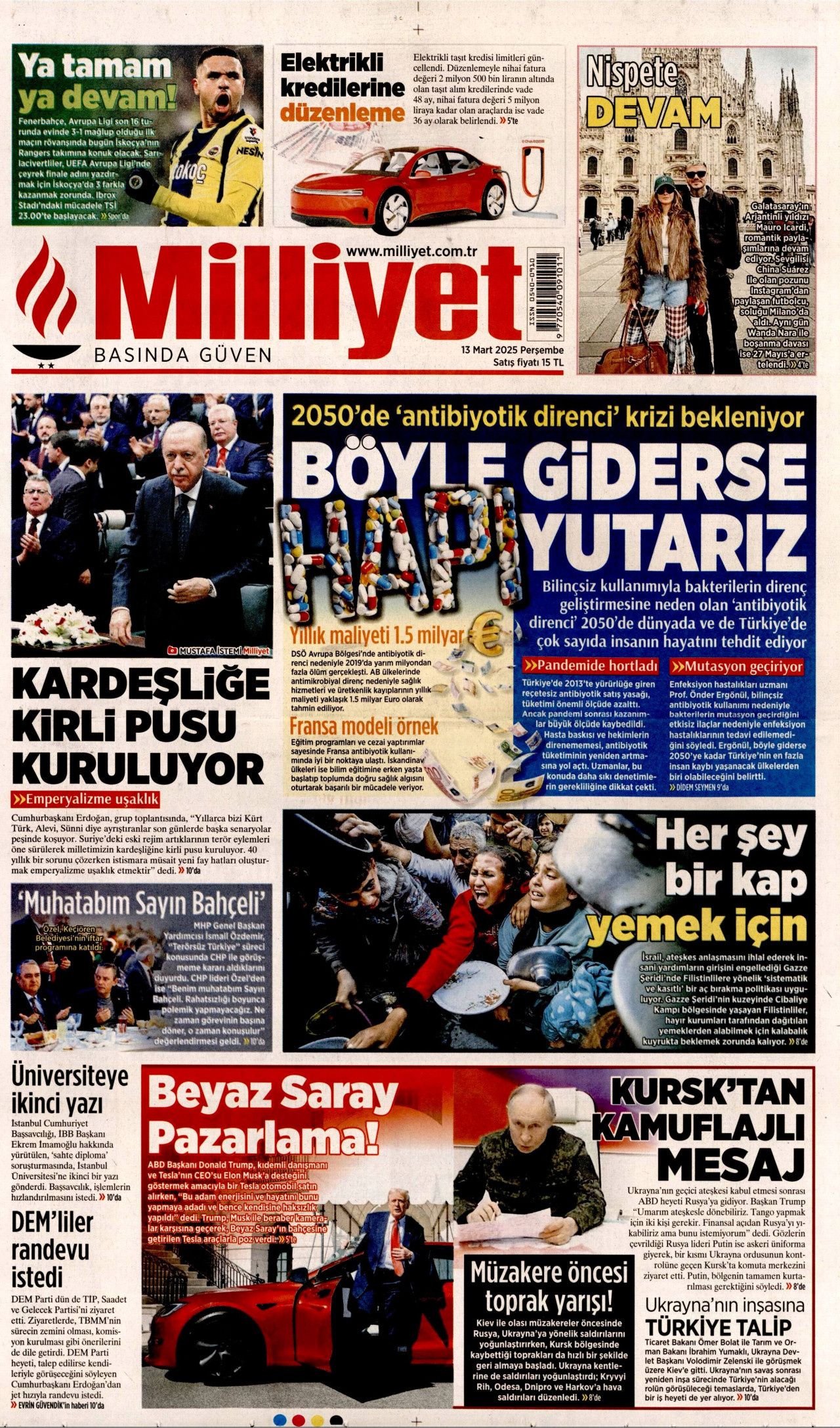 Kıtalararası vergi füzeleri! Gümrük savaşları resmen başladı...  13 Mart Perşembe gazete manşetleri 2