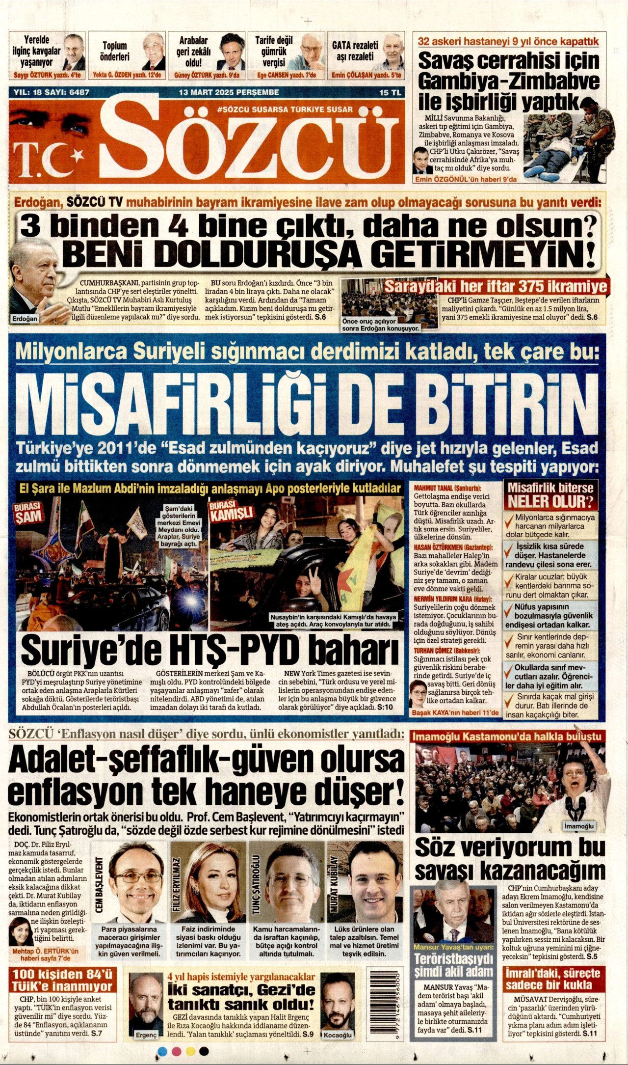 Kıtalararası vergi füzeleri! Gümrük savaşları resmen başladı...  13 Mart Perşembe gazete manşetleri 6