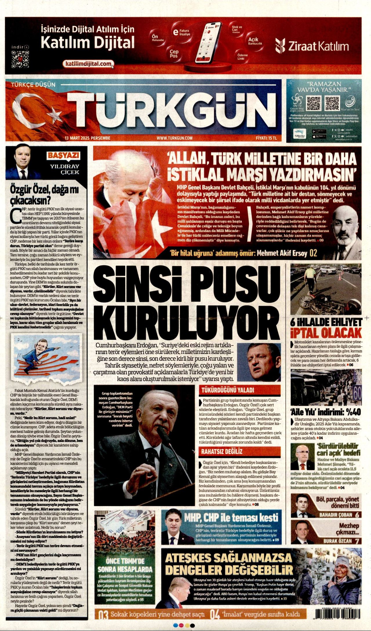 Kıtalararası vergi füzeleri! Gümrük savaşları resmen başladı...  13 Mart Perşembe gazete manşetleri 13