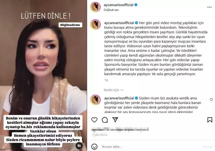 Yapay zekayla dolandırıcılık skandalı: Aycan Varış ve Onur Yüksel'in görüntüleri değiştirilip yasa dışı bahis reklamında kullanıldı... Şikayetçi oldular 5