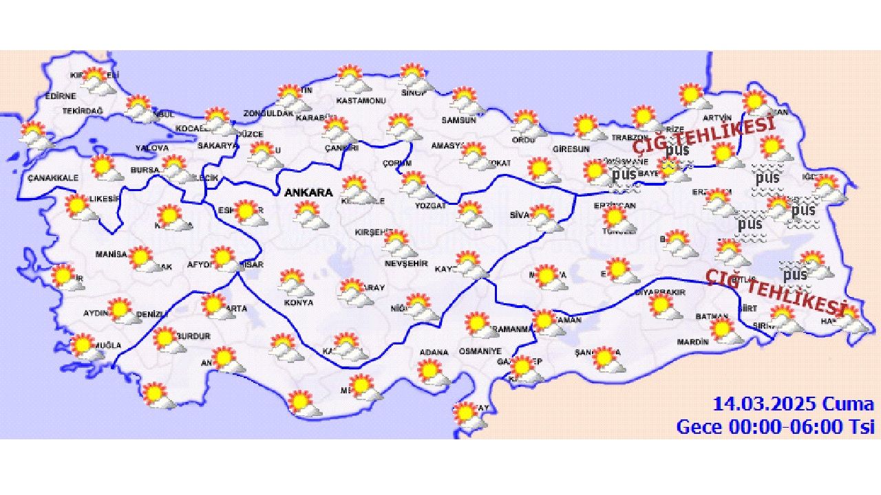 Meteoroloji'den 14 Mart 2025 Cuma günü hava durumu raporu yayınlandı! Aniden yükselen sıcaklıklara dikkat! 2