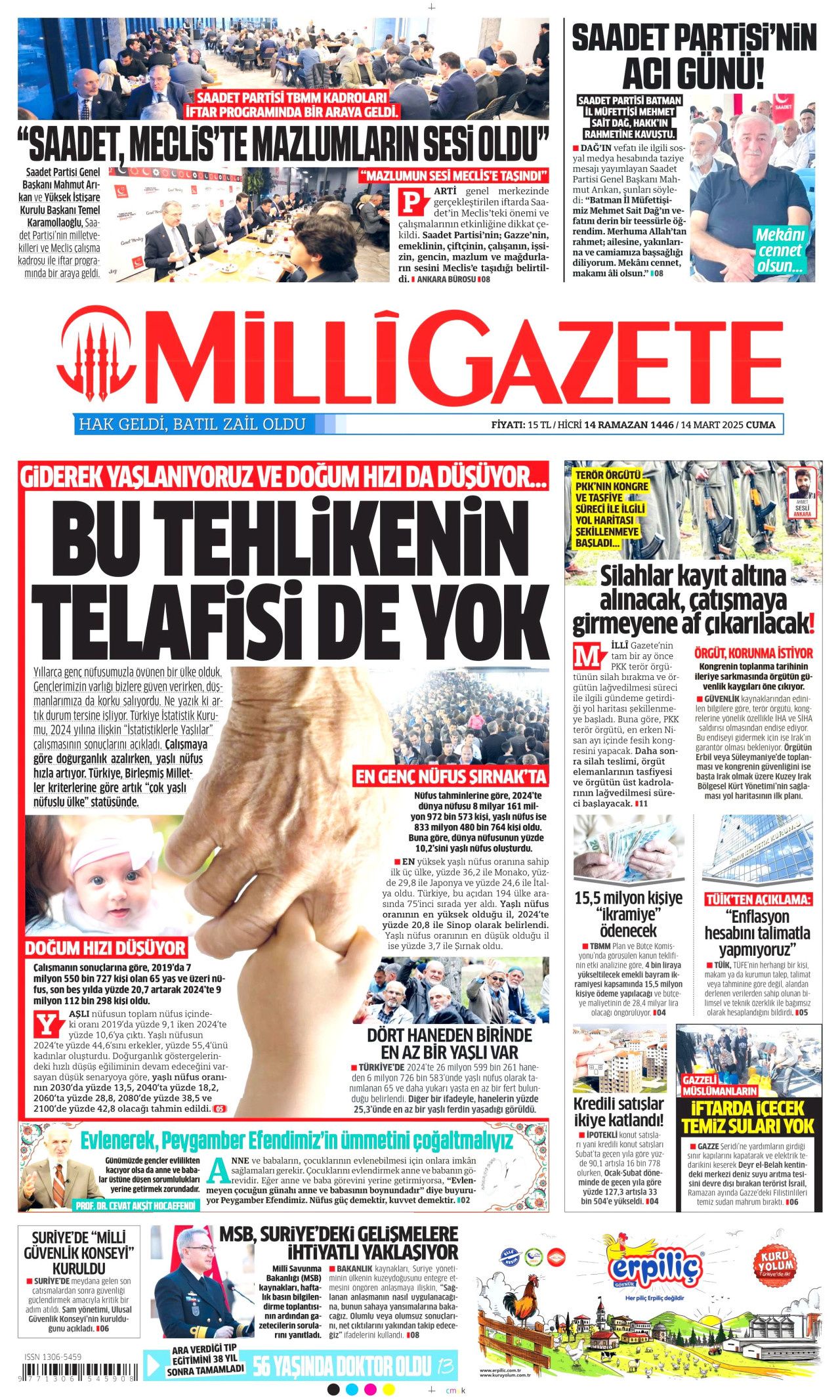 Suriye'de kabineye Alevi, Kürt ve Dürzi isimler de alınacak! Kadın bakan geliyor... İşte 14 Mart Cuma gazete manşetleri 13