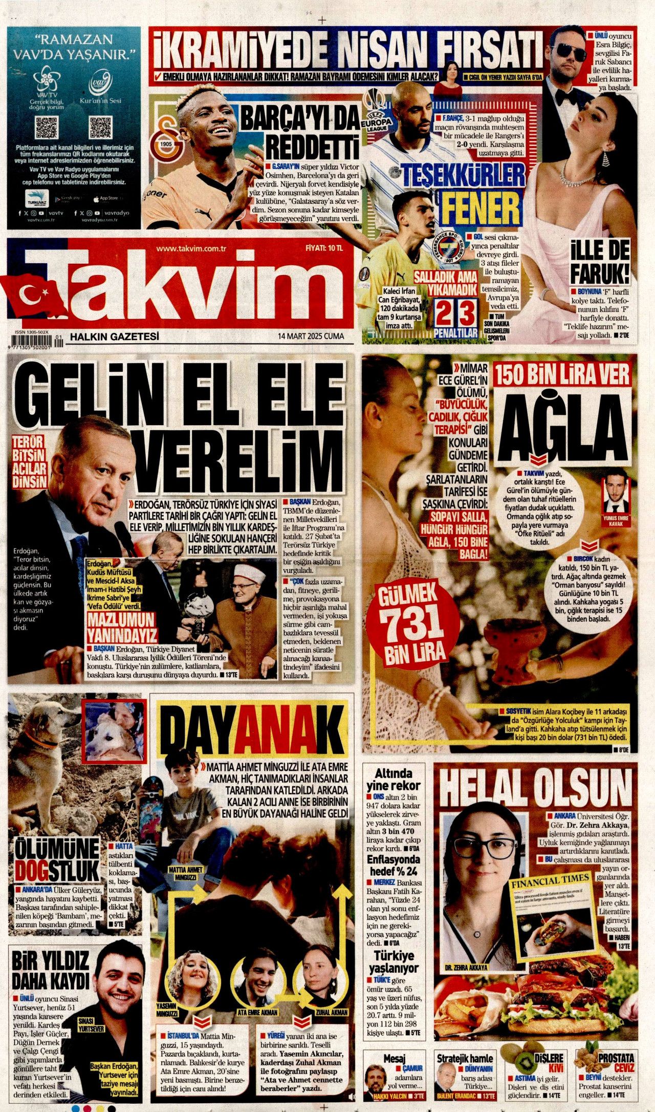 Suriye'de kabineye Alevi, Kürt ve Dürzi isimler de alınacak! Kadın bakan geliyor... İşte 14 Mart Cuma gazete manşetleri 6