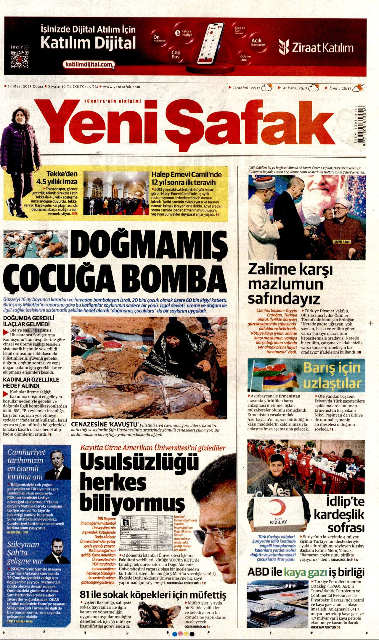 Suriye'de kabineye Alevi, Kürt ve Dürzi isimler de alınacak! Kadın bakan geliyor... İşte 14 Mart Cuma gazete manşetleri 3