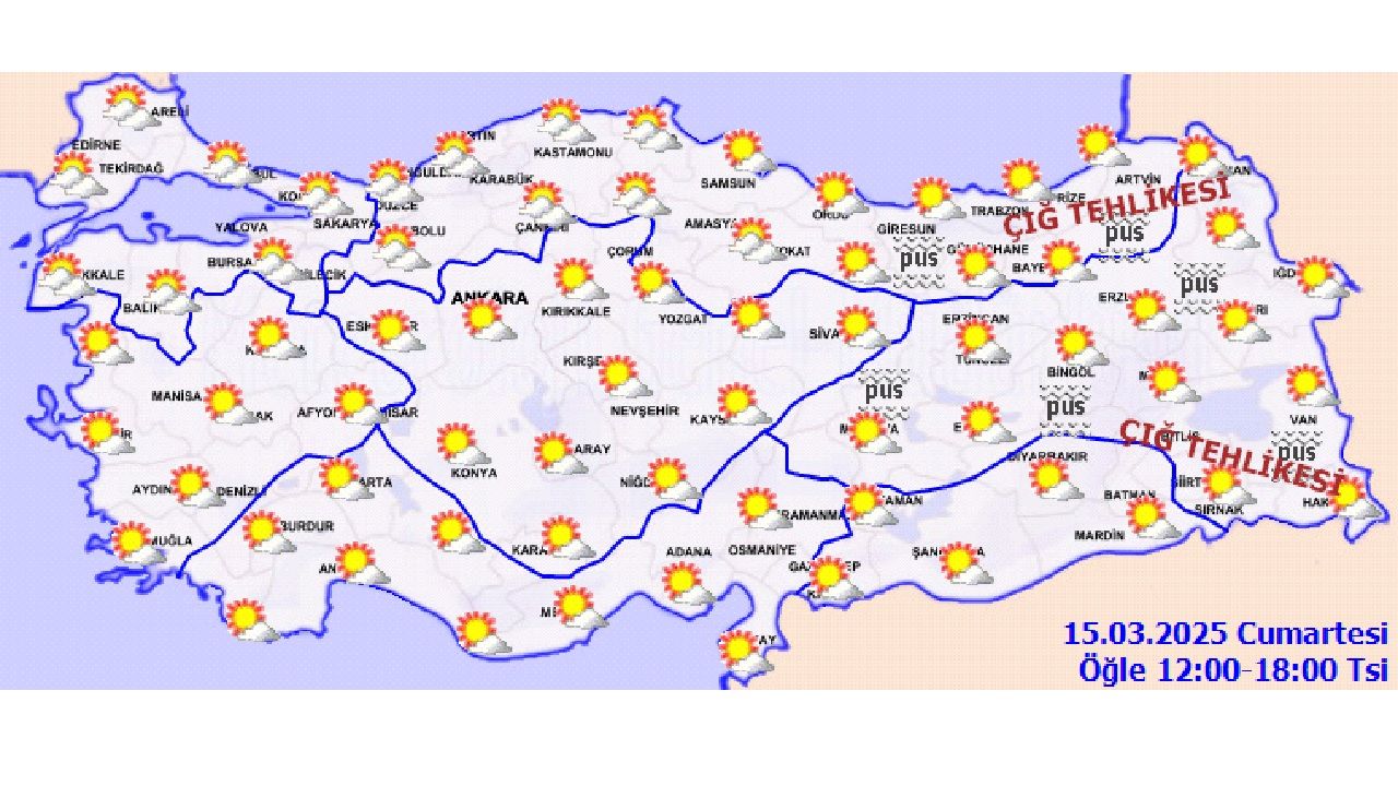 15 Mart 2025 Yurt geneli hava durumu! Başta İstanbul, İzmir ve Ankara olmak üzere beklenen sıcaklıklar... 3