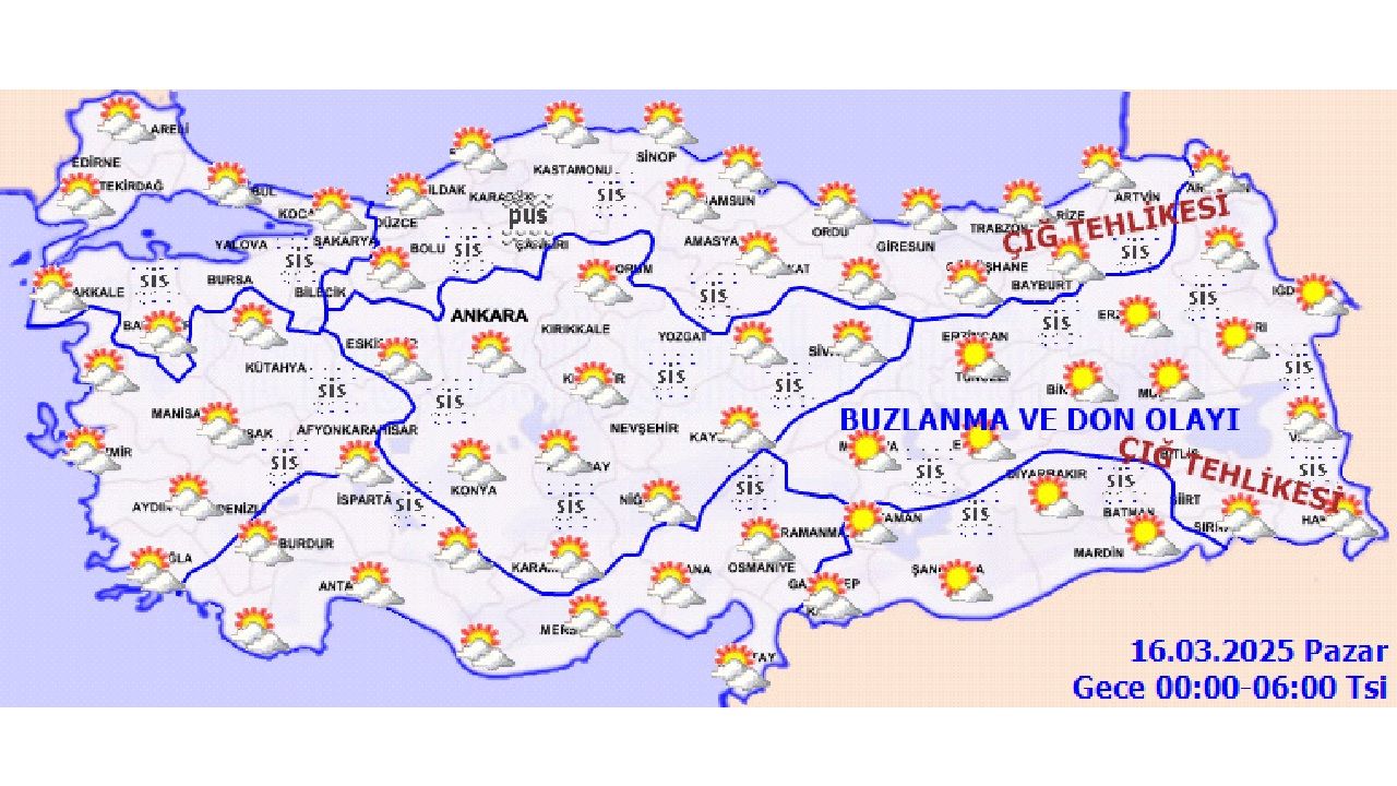 16 Mart 2025 Yurt geneli hava durumu tahminleri yayınlandı! Çarşamba günü ani hava değişimine dikkat! 2
