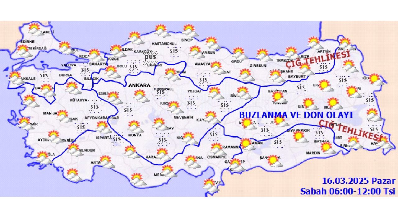 16 Mart 2025 Yurt geneli hava durumu tahminleri yayınlandı! Çarşamba günü ani hava değişimine dikkat! 3