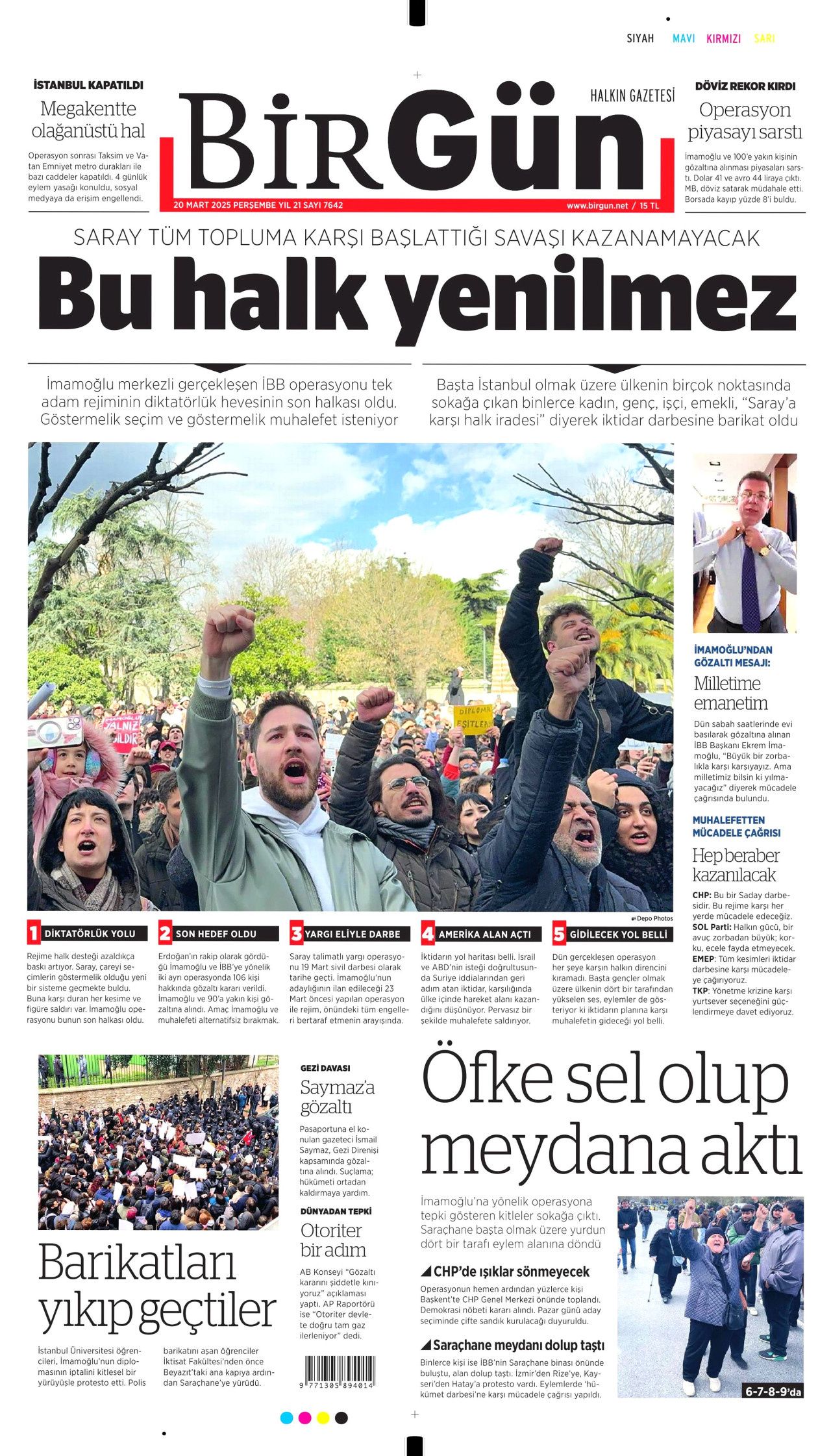 Ekrem İmamoğlu gözaltısı manşetlerde! Hangi gazete nasıl gördü? İşte 20 Mart Perşembe gazete manşetleri... 17