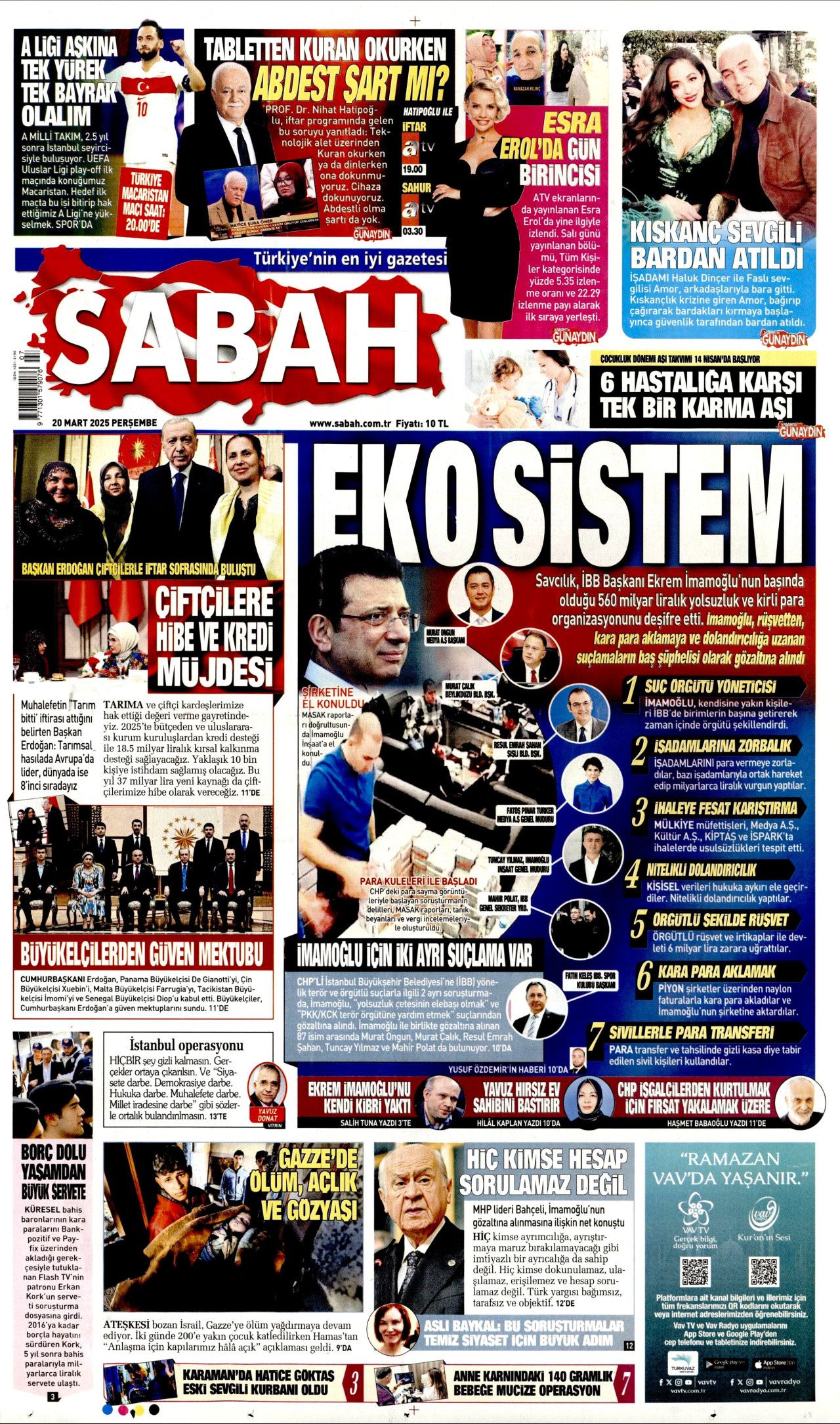 Ekrem İmamoğlu gözaltısı manşetlerde! Hangi gazete nasıl gördü? İşte 20 Mart Perşembe gazete manşetleri... 2