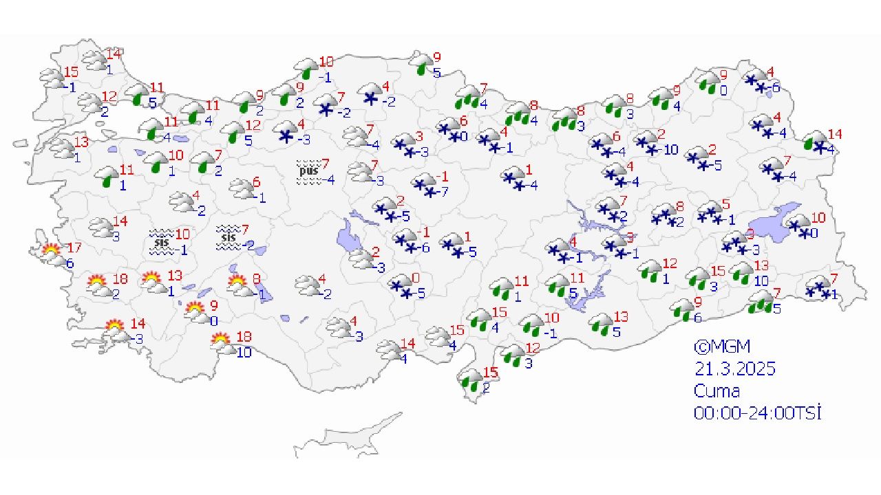 21 Mart 2025 Cuma yurt geneli hava durumu! Başta İstanbul, Ankara ve İzmir'de beklenen sıcaklıklar... 1