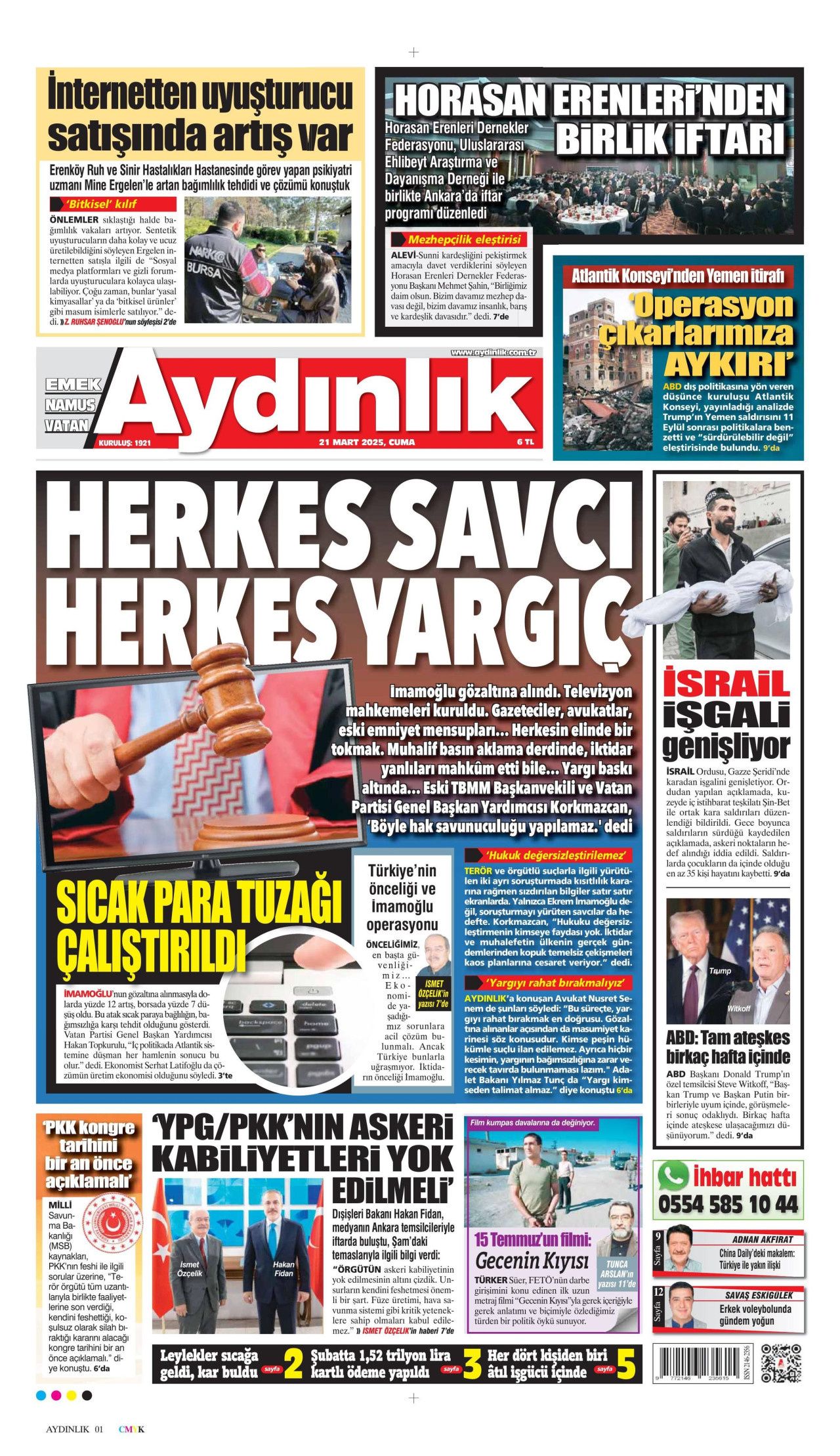 Ekrem İmamoğlu'nu neler bekliyor? 4 ihtimal var... İşte 21 Mart Cuma gazete manşetleri... 10