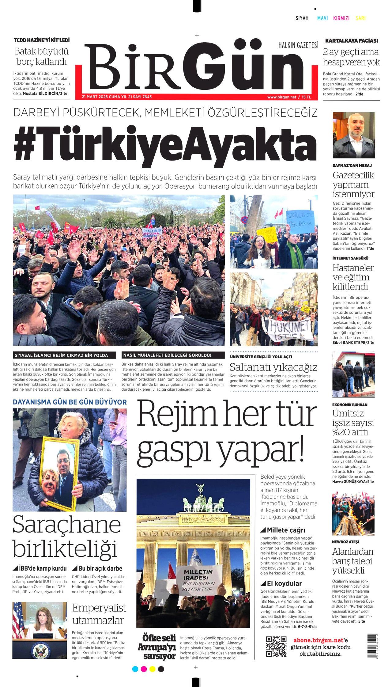 Ekrem İmamoğlu'nu neler bekliyor? 4 ihtimal var... İşte 21 Mart Cuma gazete manşetleri... 18