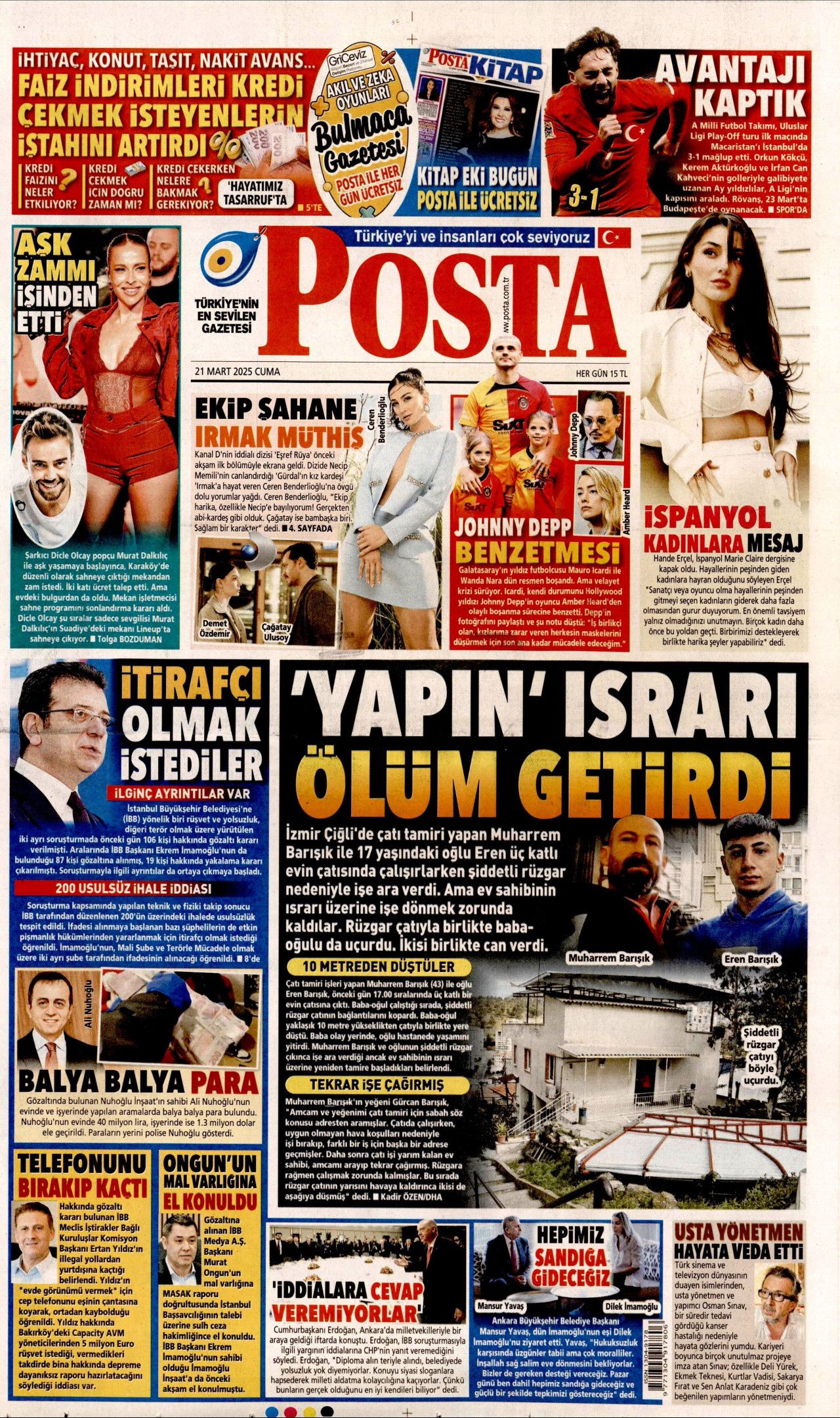 Ekrem İmamoğlu'nu neler bekliyor? 4 ihtimal var... İşte 21 Mart Cuma gazete manşetleri... 12