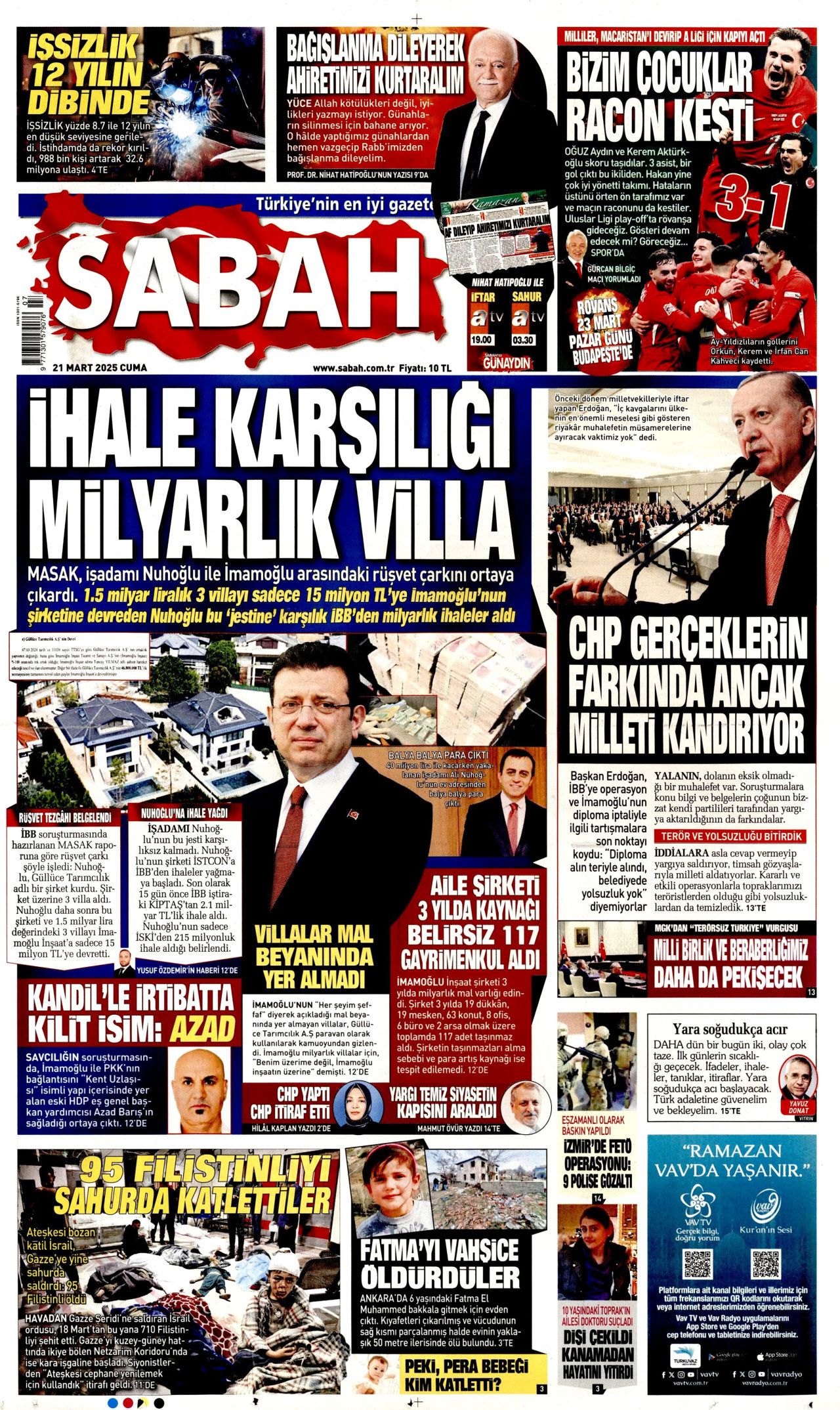 Ekrem İmamoğlu'nu neler bekliyor? 4 ihtimal var... İşte 21 Mart Cuma gazete manşetleri... 2