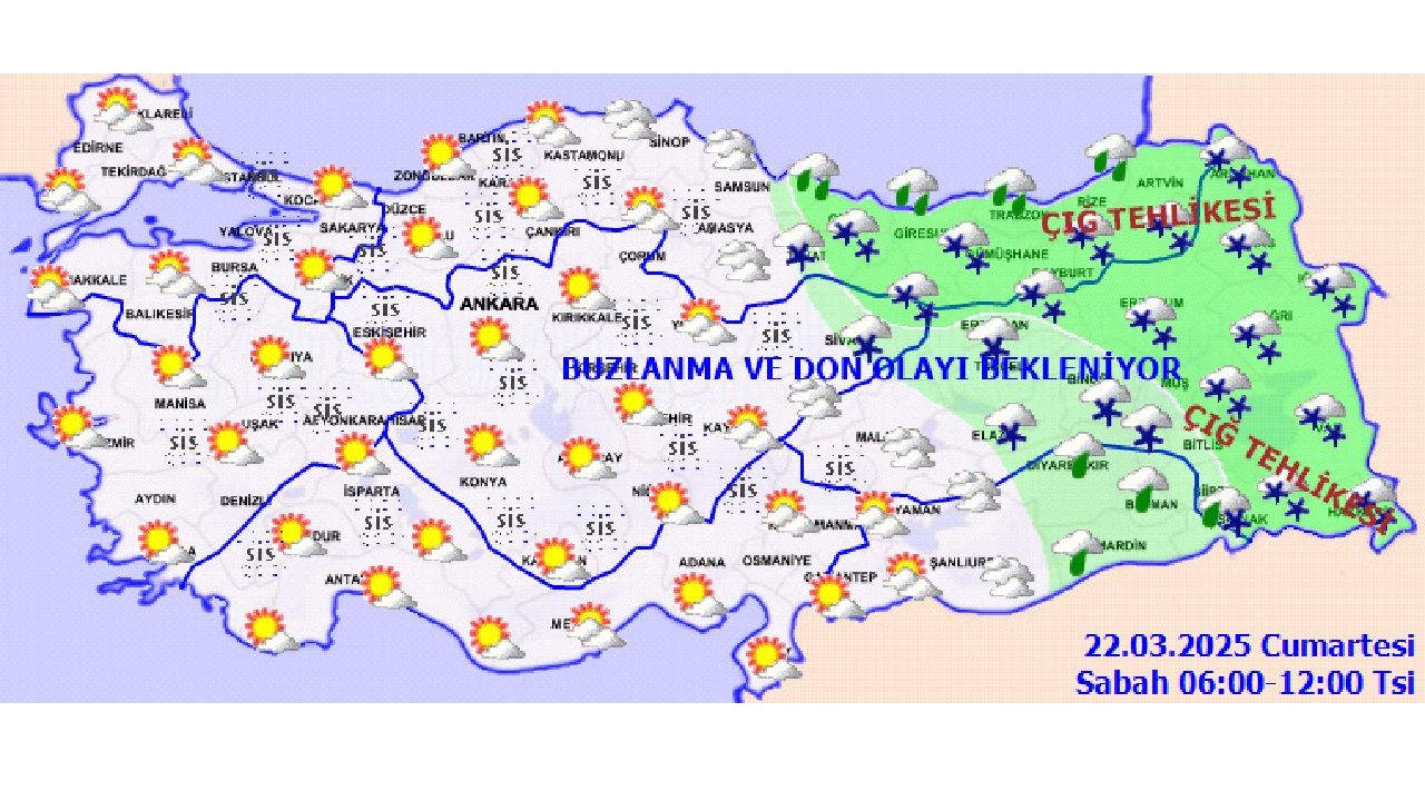 22 Mart 2025 Türkiye geneli hava durumu raporu yayınlandı! Yağış yurdu terk ediyor mu? 3