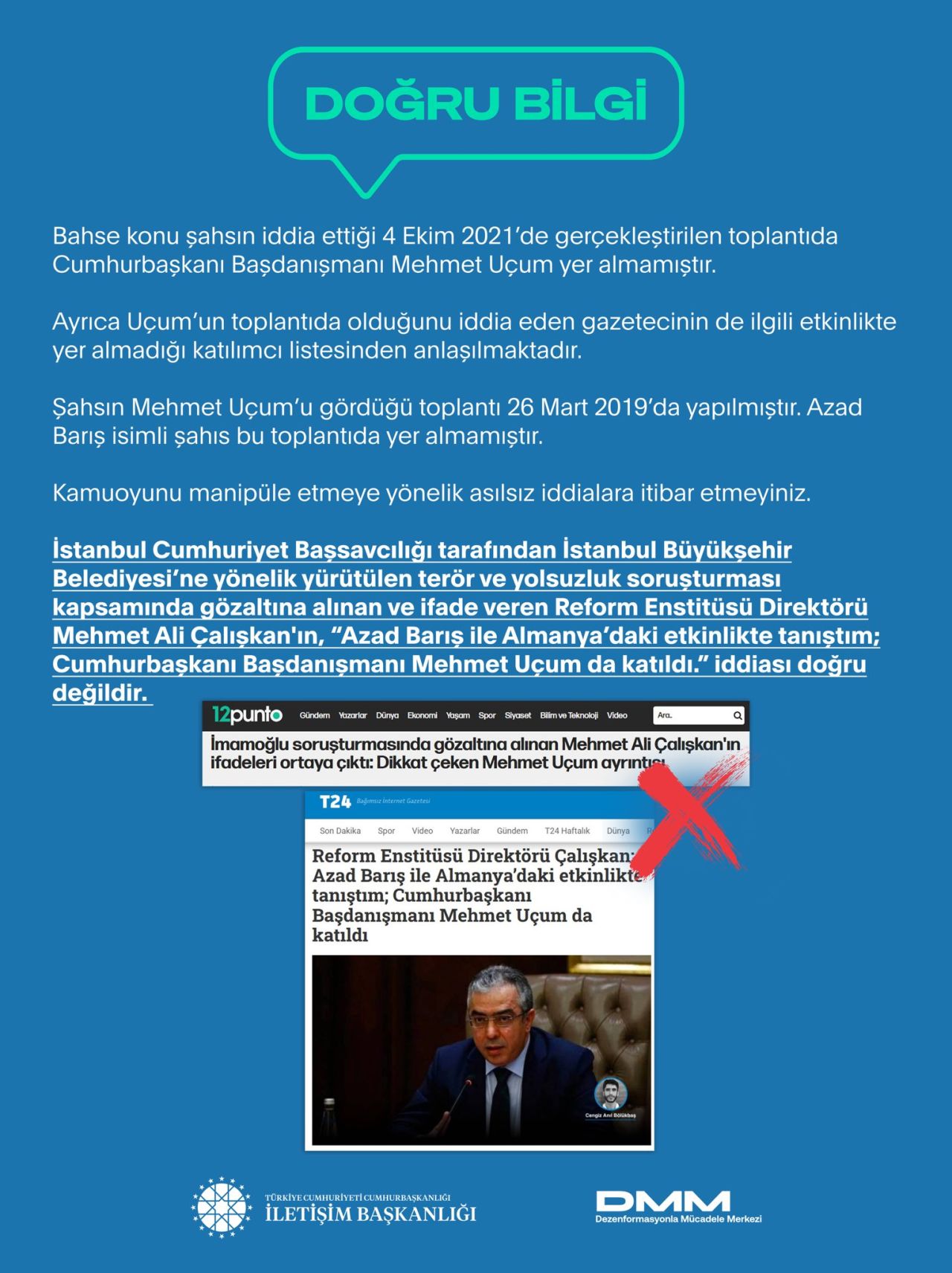 DMM'den yoğun mesai; son 24 saatte ortaya atılan asılsız iddialar tek haberde 6