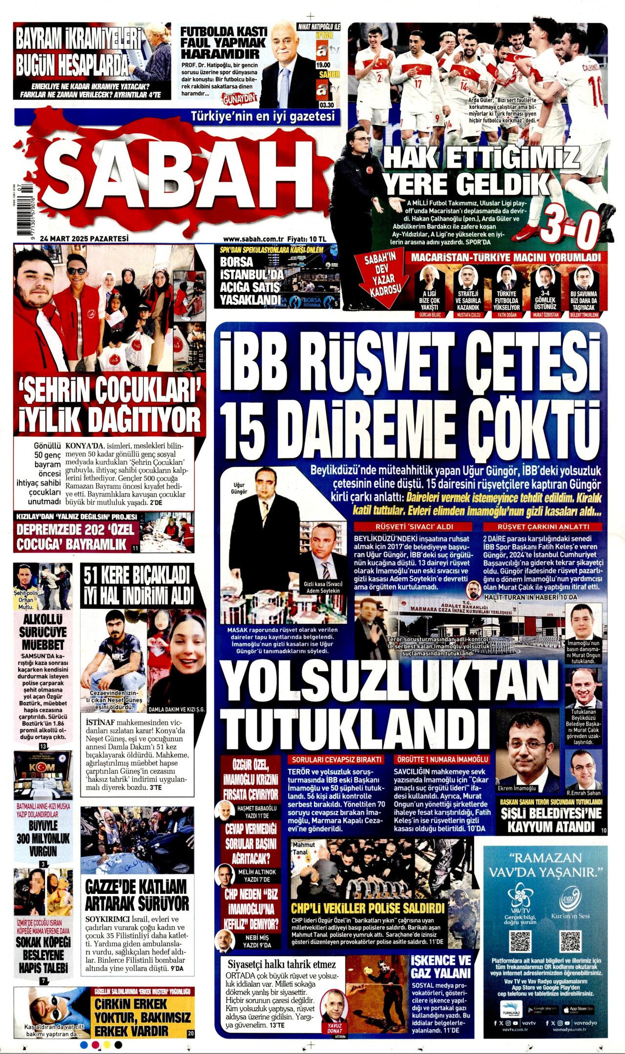 Ekrem İmamoğlu'nun tutuklanması manşetlerde! Hangi gazete nasıl gördü? İşte 24 Mart Pazartesi Hürriyet, Milliyet, Sabah, Takvim, Yeni Şafak, Cumhuriyet, Sözcü, Birgün gazete manşetleri... 2