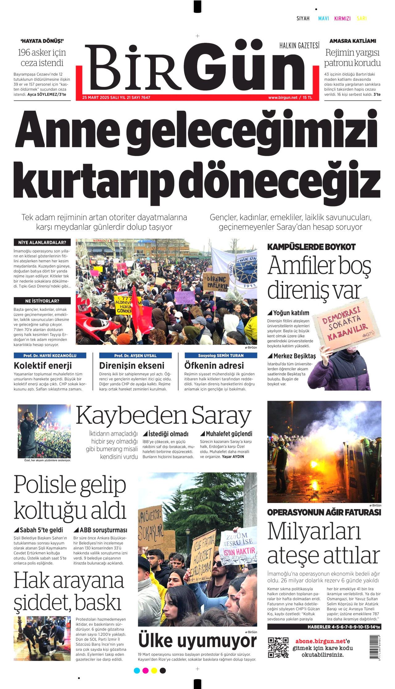 Piyasalar umursamadı! Kirli ellerin kaos senaryosu tutmadı! İşte 25 Mart Salı gazete manşetleri 10