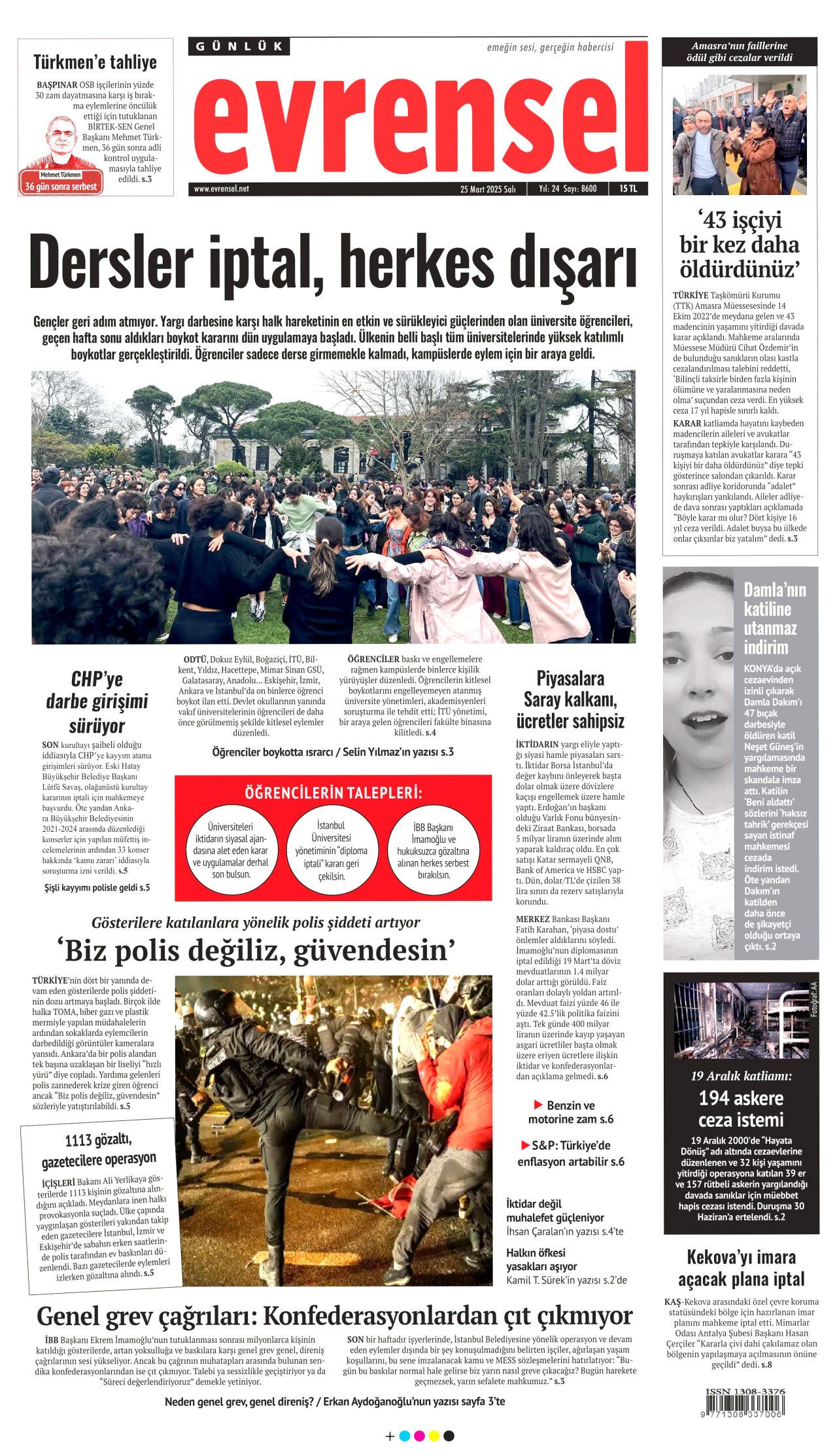 Piyasalar umursamadı! Kirli ellerin kaos senaryosu tutmadı! İşte 25 Mart Salı gazete manşetleri 11