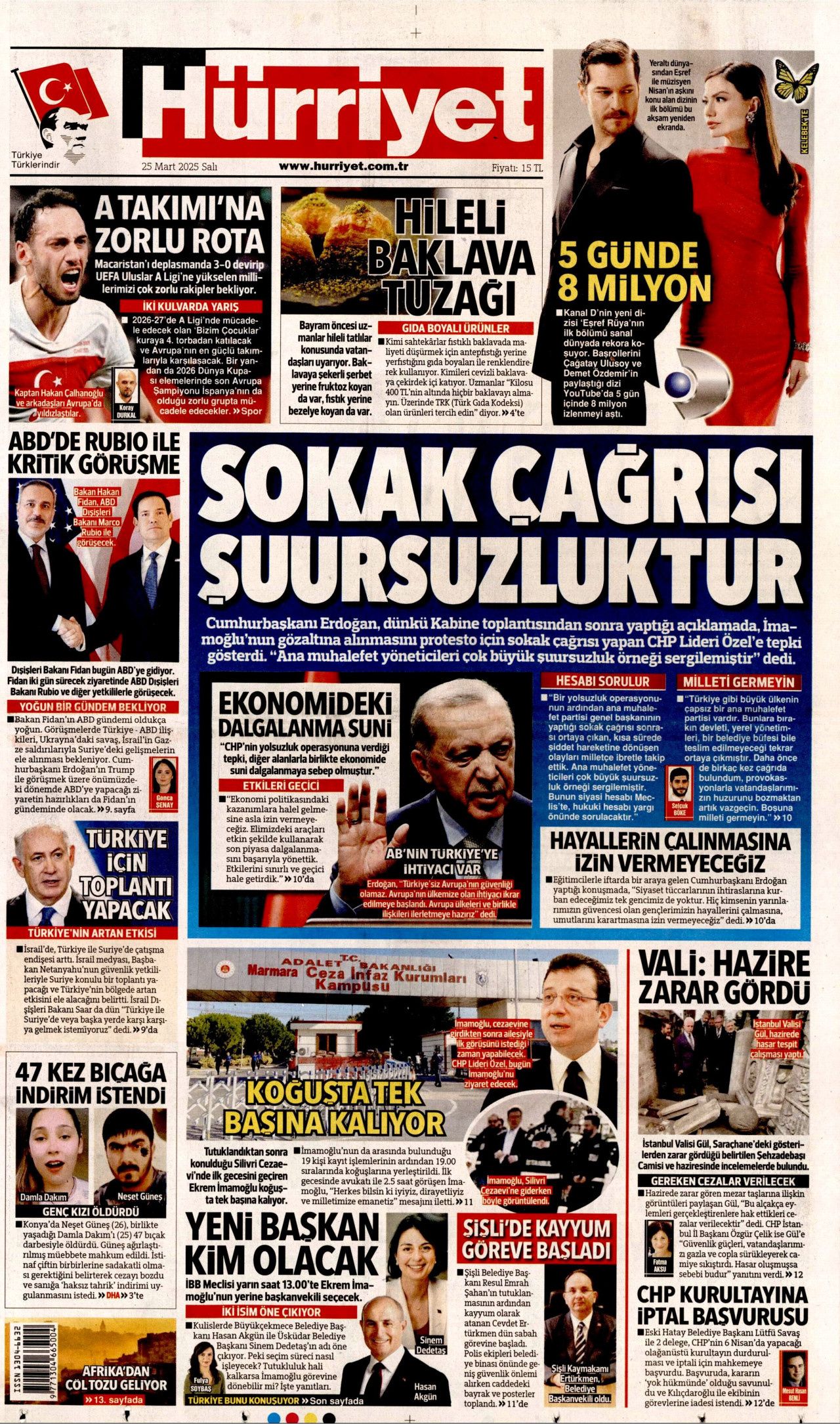 Piyasalar umursamadı! Kirli ellerin kaos senaryosu tutmadı! İşte 25 Mart Salı gazete manşetleri 2