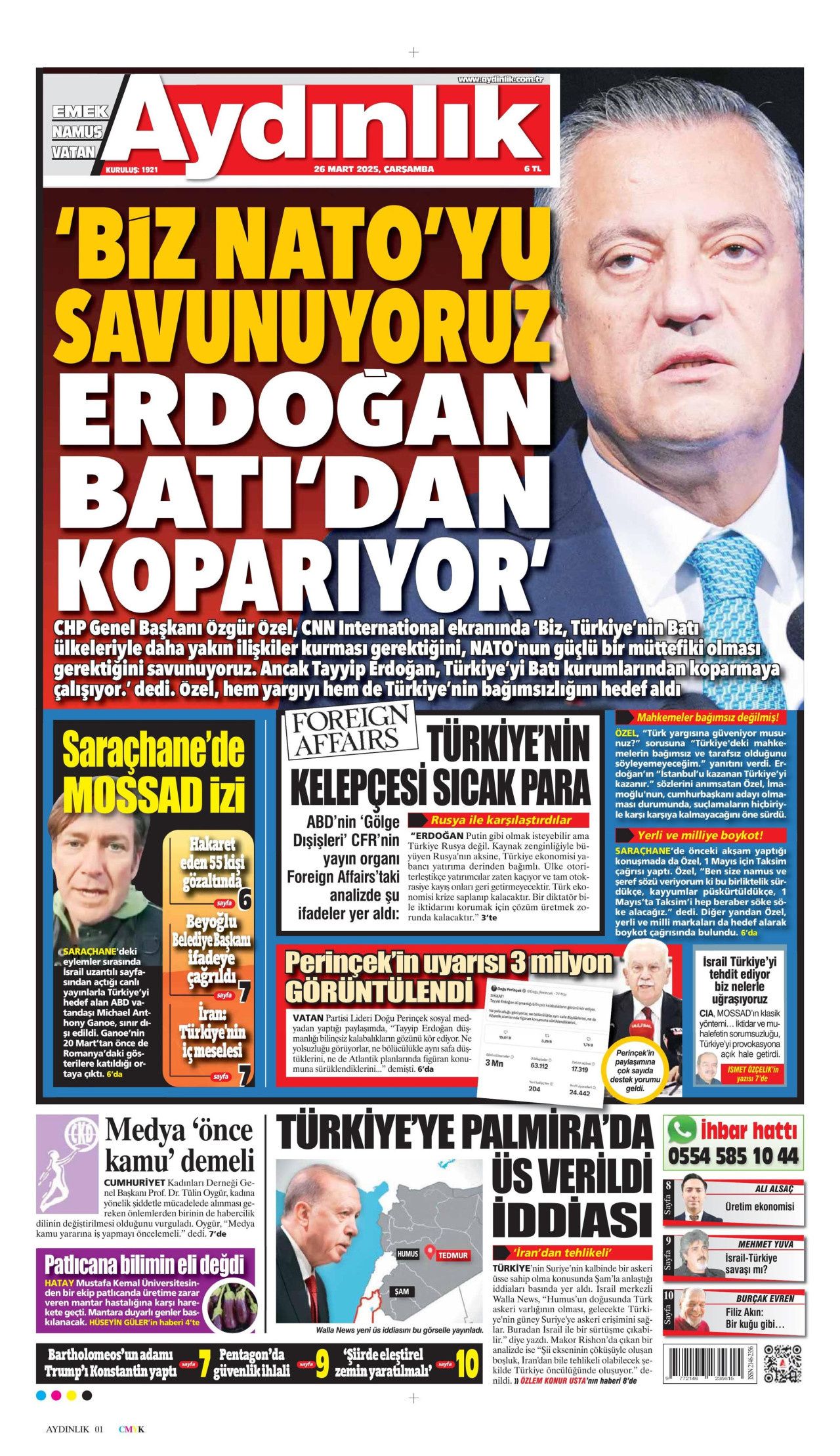 Nefret dalgası yayıyorlar! CHP'de 28 Şubat hortladı! 26 Mart Çarşamba gazete manşetleri 18