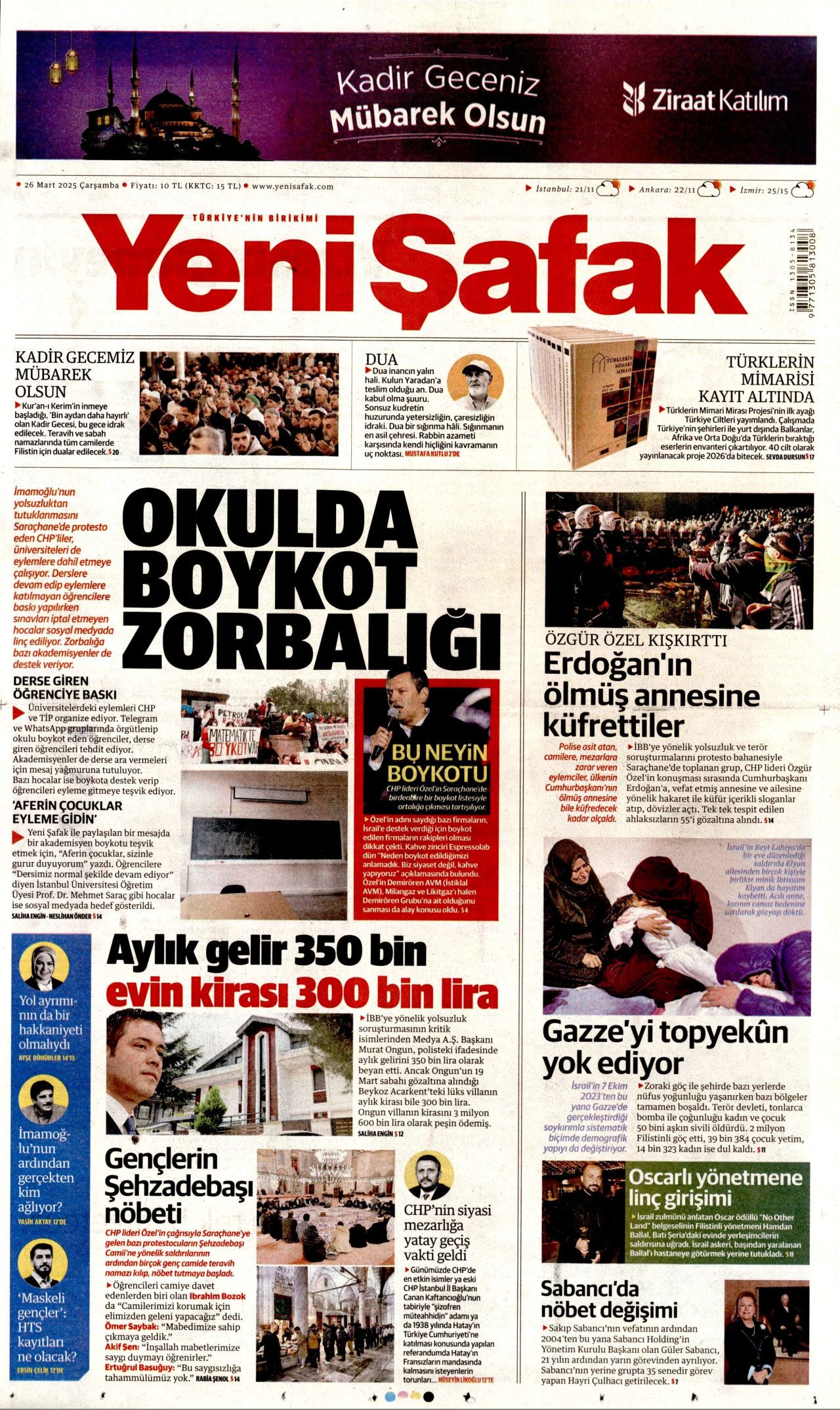Nefret dalgası yayıyorlar! CHP'de 28 Şubat hortladı! 26 Mart Çarşamba gazete manşetleri 7