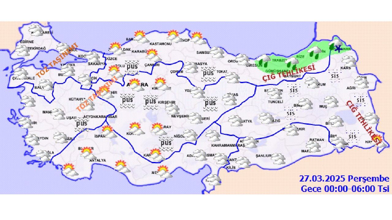 27 Mart 2025 Meteoroloji'den yurt geneli hava durumu tahmin raporu yayınlandı! 81 ilde hava nasıl olacak? 2