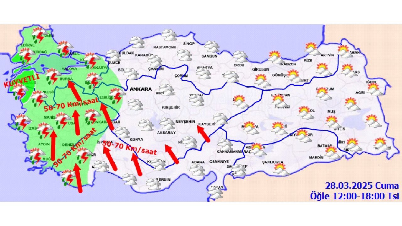 28 Mart Cuma yurt geneli hava tahmin raporu yayınlandı! İl il beklenen sıcaklıklar... 1