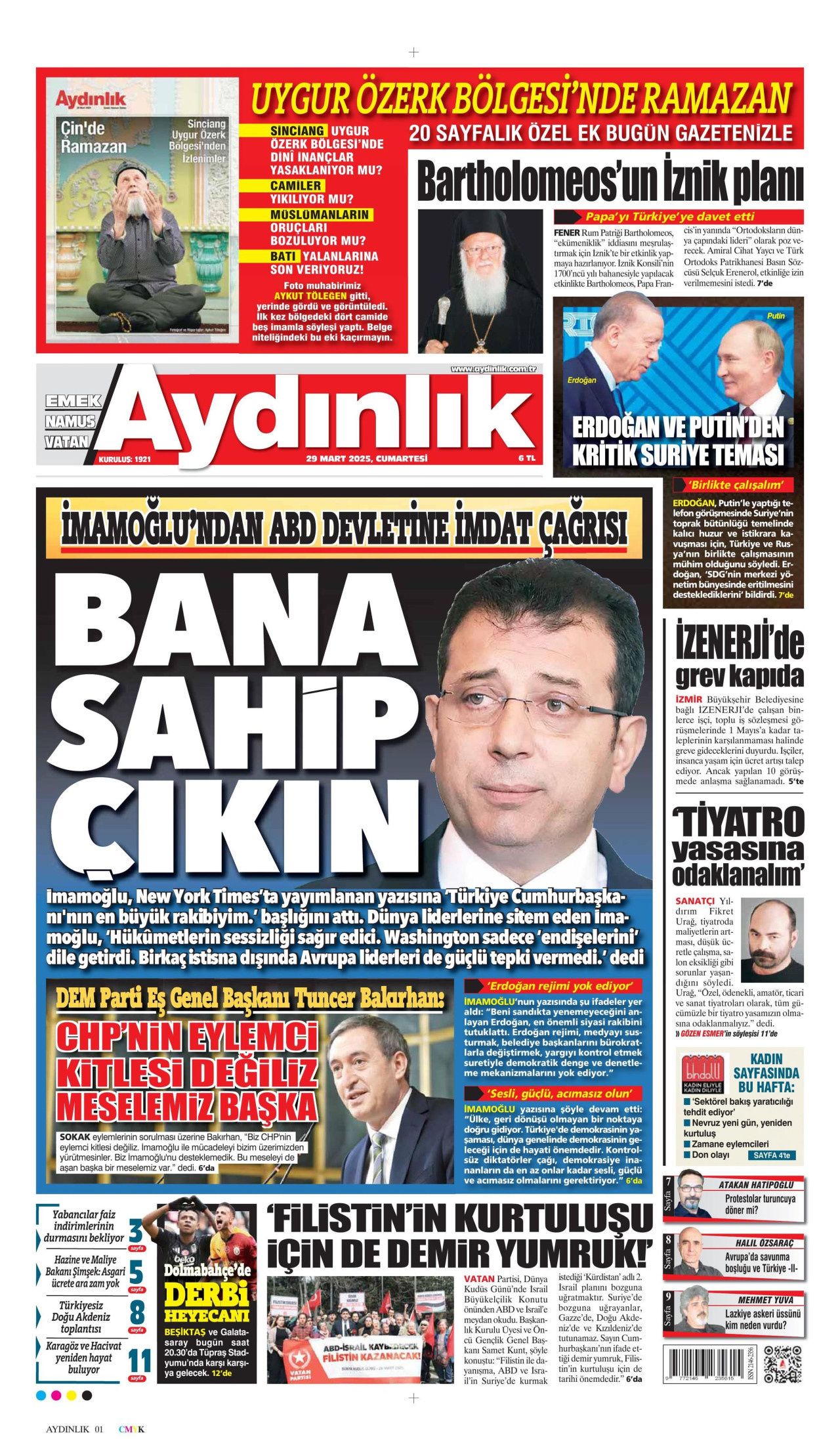 Su verdik almadılar! Rumlar su kesintisine başladı! KKTC'nin teklifini reddettiler... İşte 29 Mart Cumartesi gazete manşetleri 12