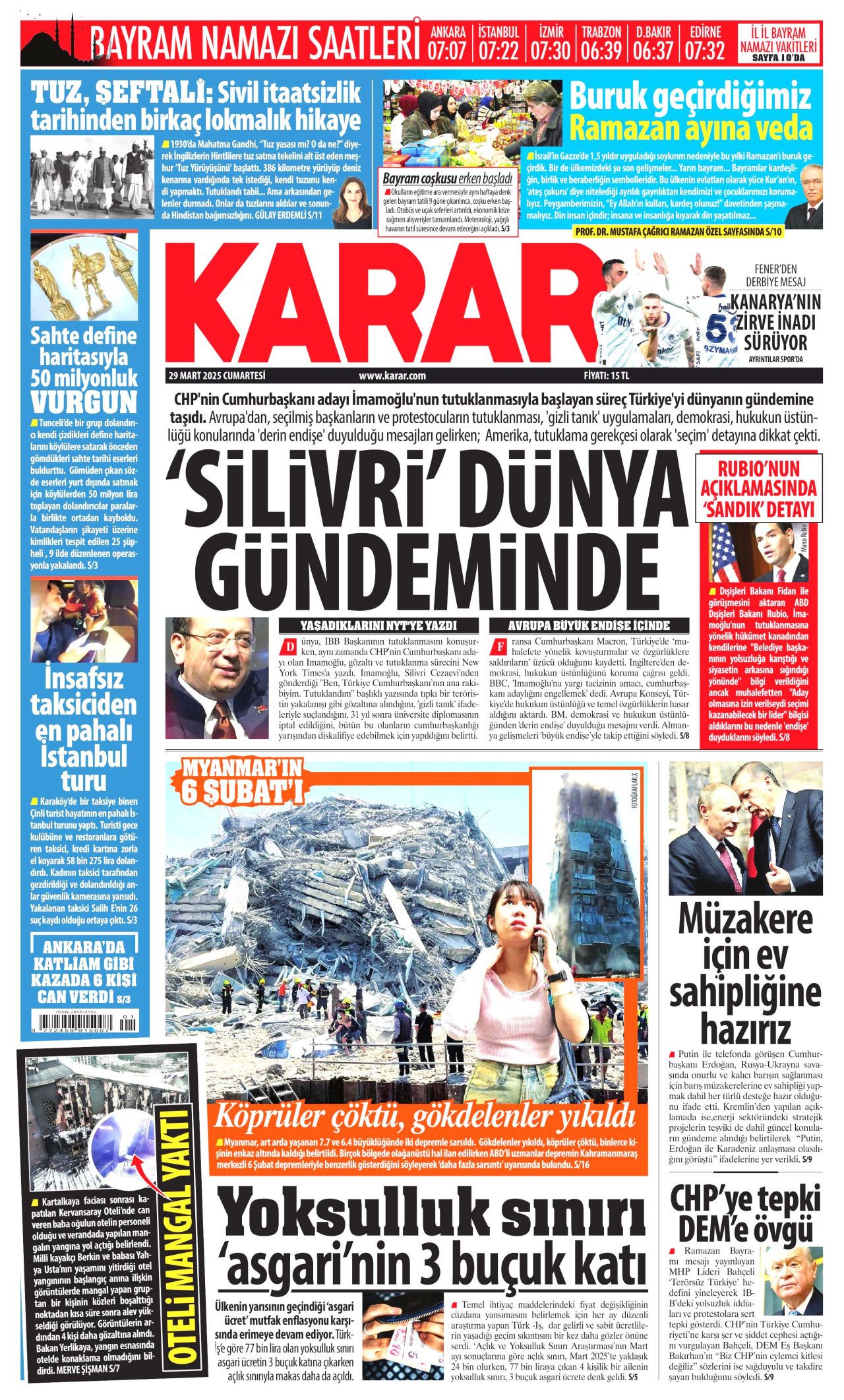 Su verdik almadılar! Rumlar su kesintisine başladı! KKTC'nin teklifini reddettiler... İşte 29 Mart Cumartesi gazete manşetleri 8