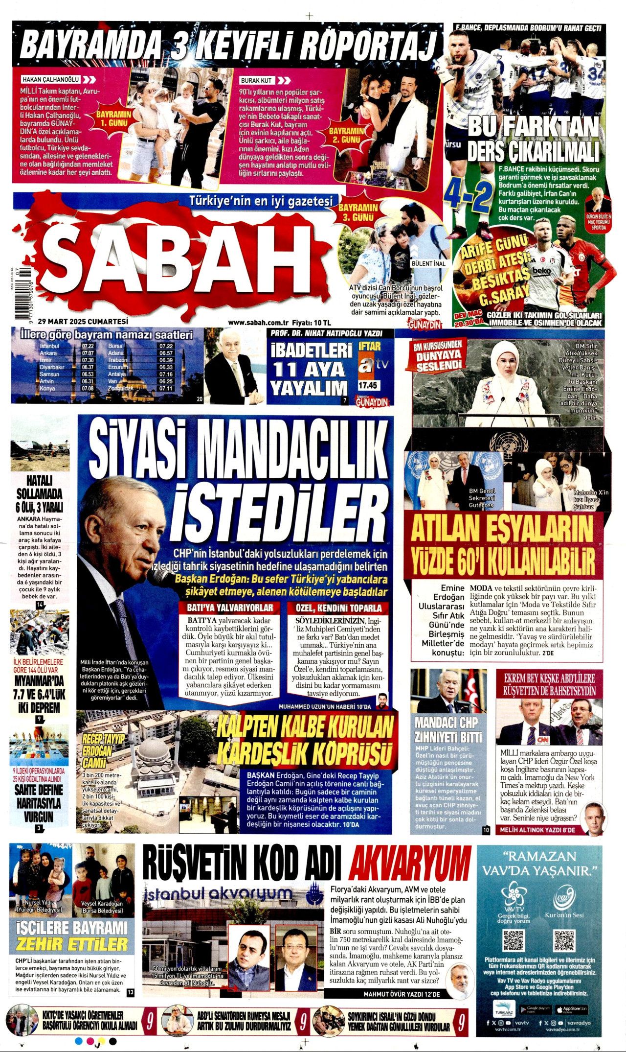 Su verdik almadılar! Rumlar su kesintisine başladı! KKTC'nin teklifini reddettiler... İşte 29 Mart Cumartesi gazete manşetleri 3