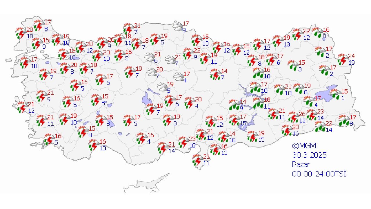 30 Mart 2025 Ramazan Bayramı'nın ilk günü hava nasıl olacak? İşte il il beklenen sıcaklıklar... 1