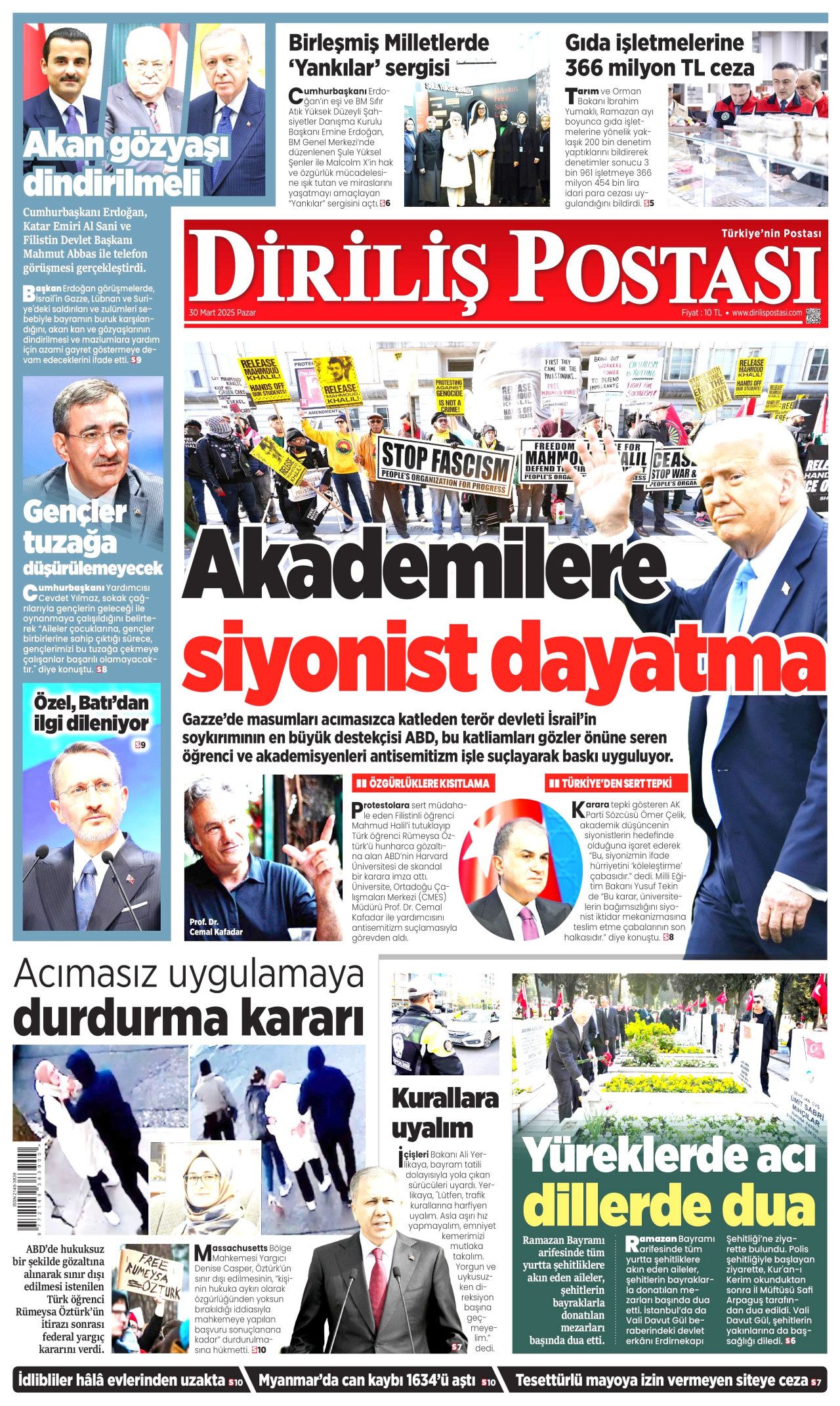 ABD, McCarthy dönemini aratmıyor! Yeni dönem cadı avı! İşte 30 Mart Pazartesi gazete manşetleri... 14