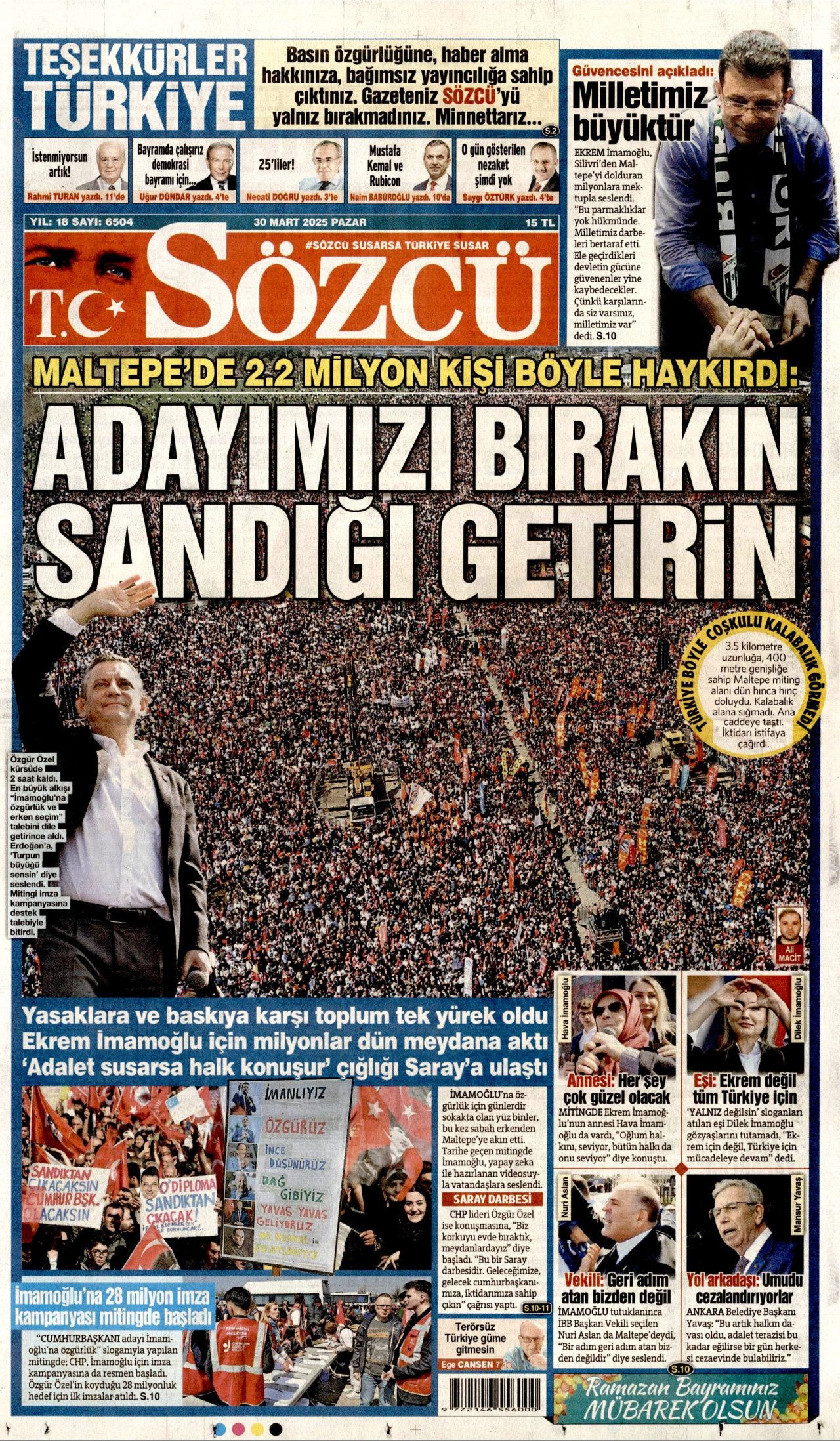 ABD, McCarthy dönemini aratmıyor! Yeni dönem cadı avı! İşte 30 Mart Pazartesi gazete manşetleri... 5